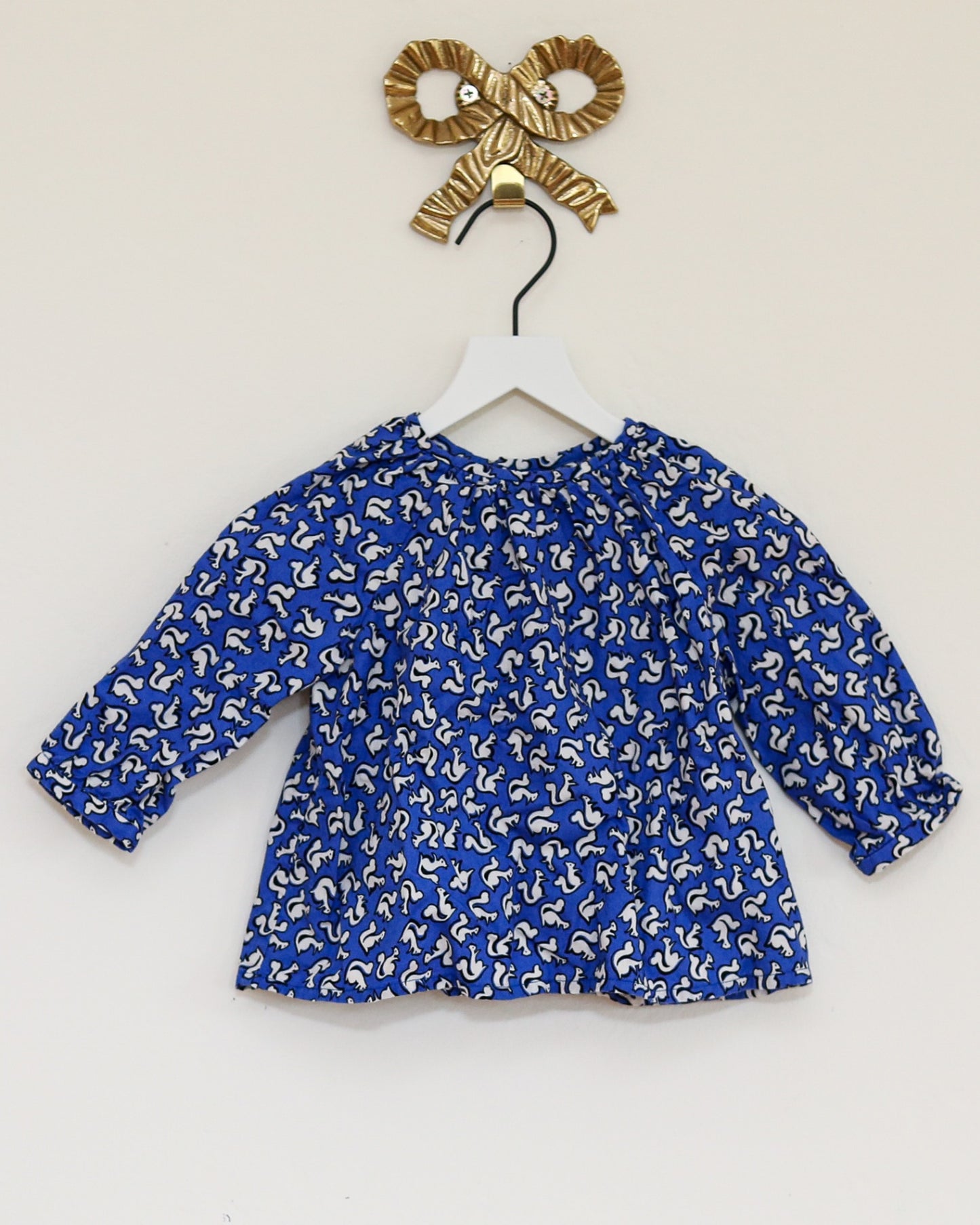 bonpoint squirrel blouse / 12 months