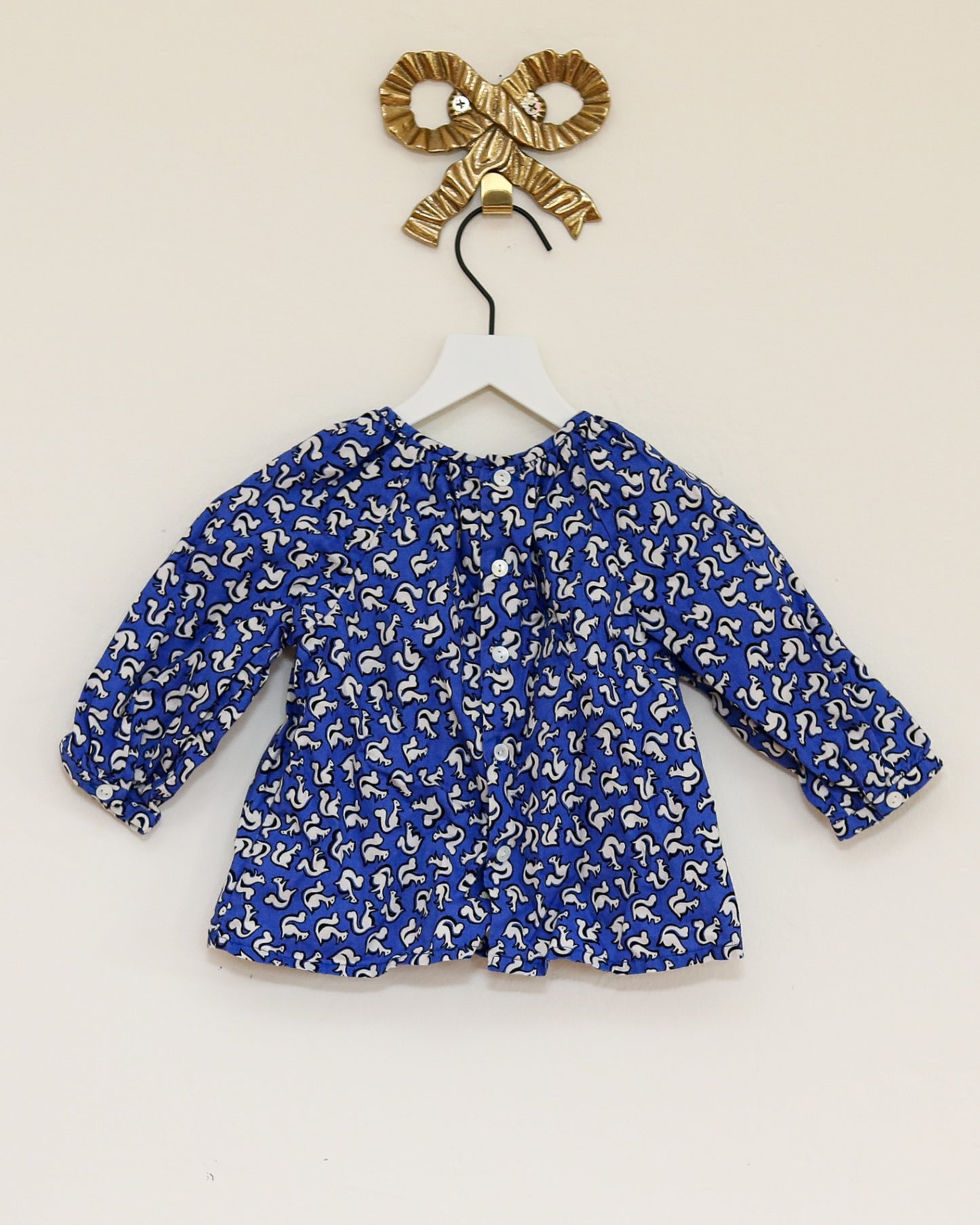 bonpoint squirrel blouse / 12 months