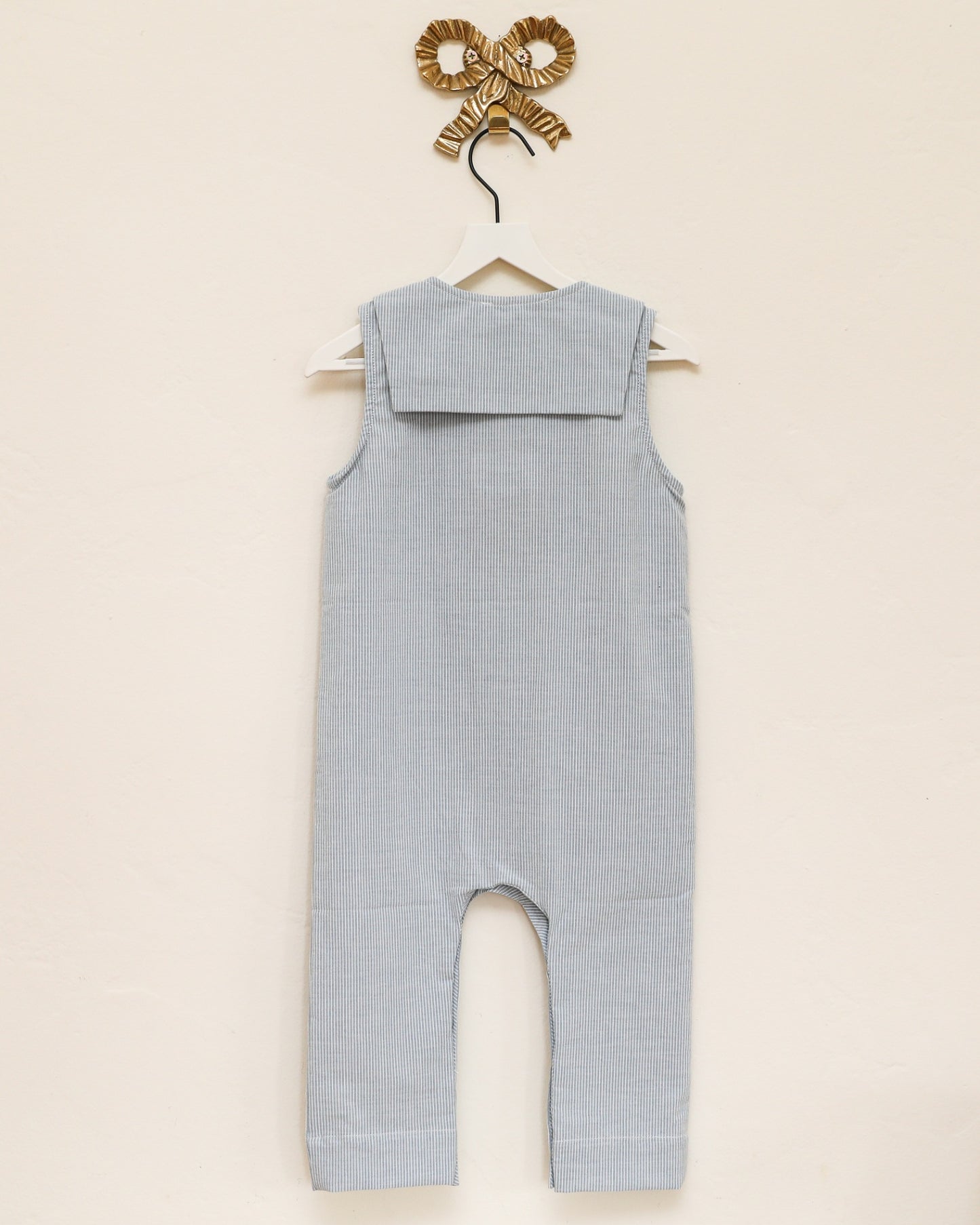 NWTs risu risu light blue stripe Overall / 18-24 months
