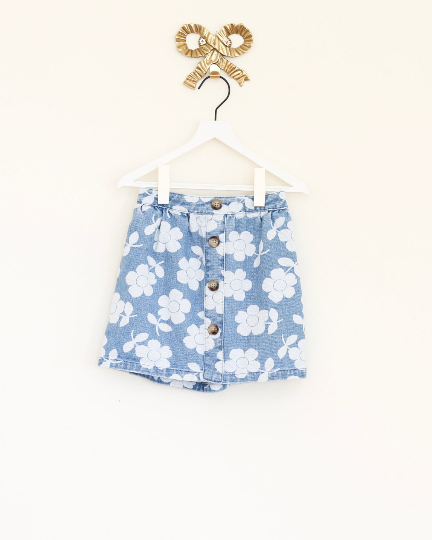 mini boden flower skirt / 4-5