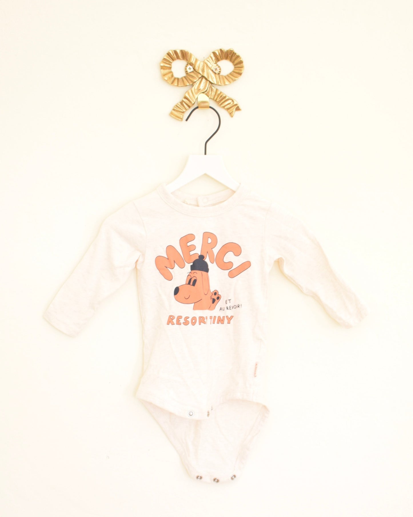 TinyCottons merci puppy onesie / 6 months