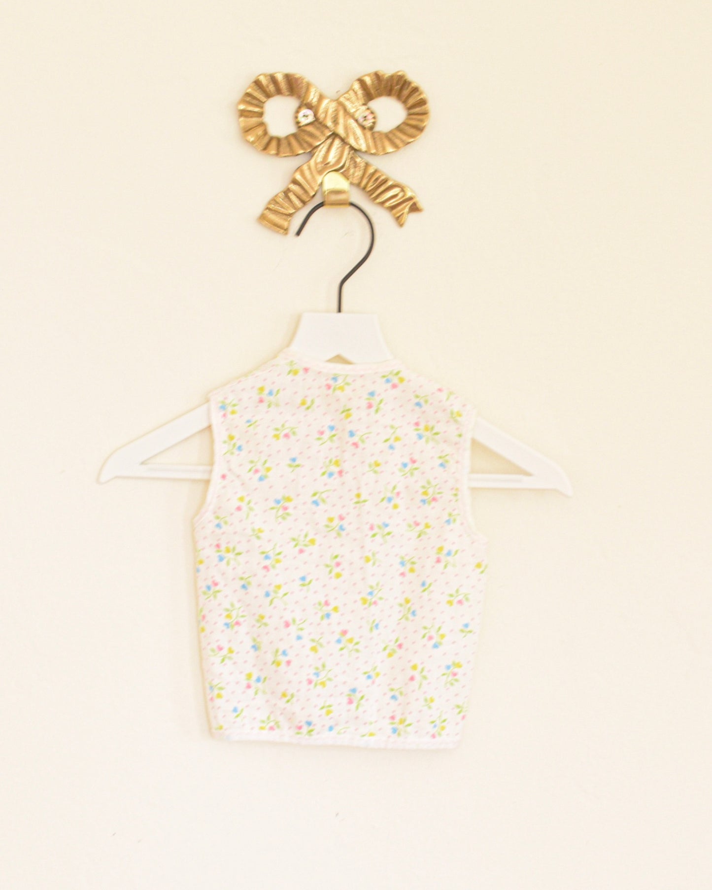 vintage flower vest / 0-3 months