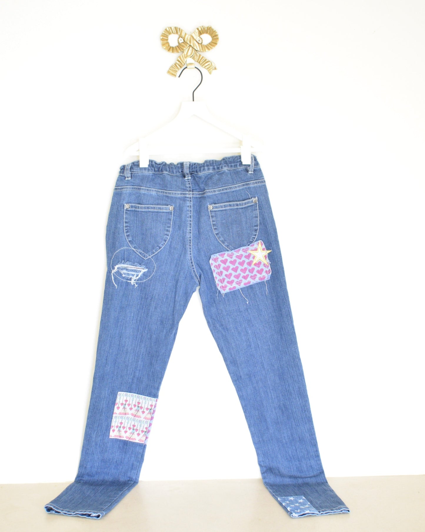 Paper Wise Patch Jeans / 12 Blue