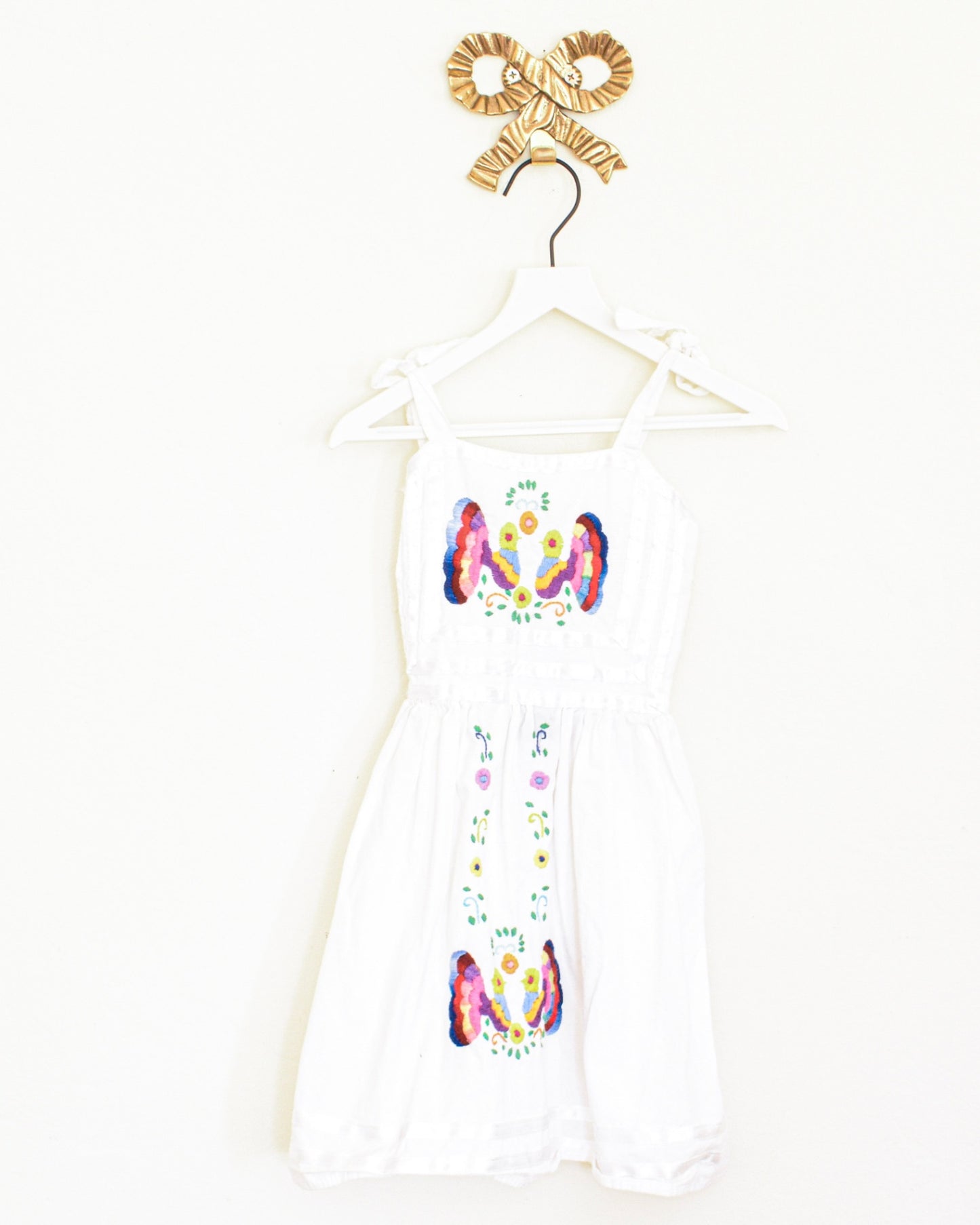 Rainbow Embroidery Sundress / 3-4