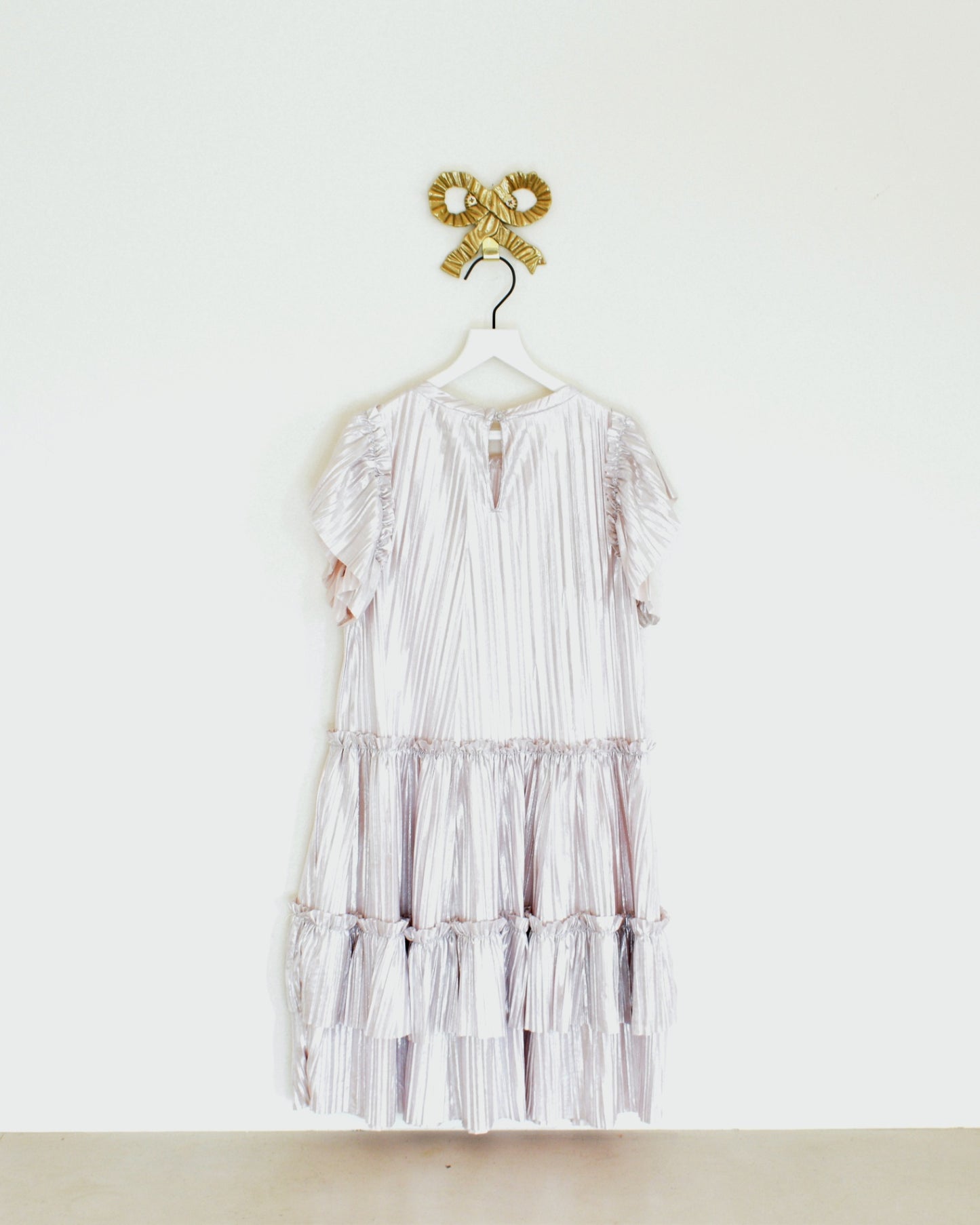 Crewcuts Silver Pleated Dress / 8