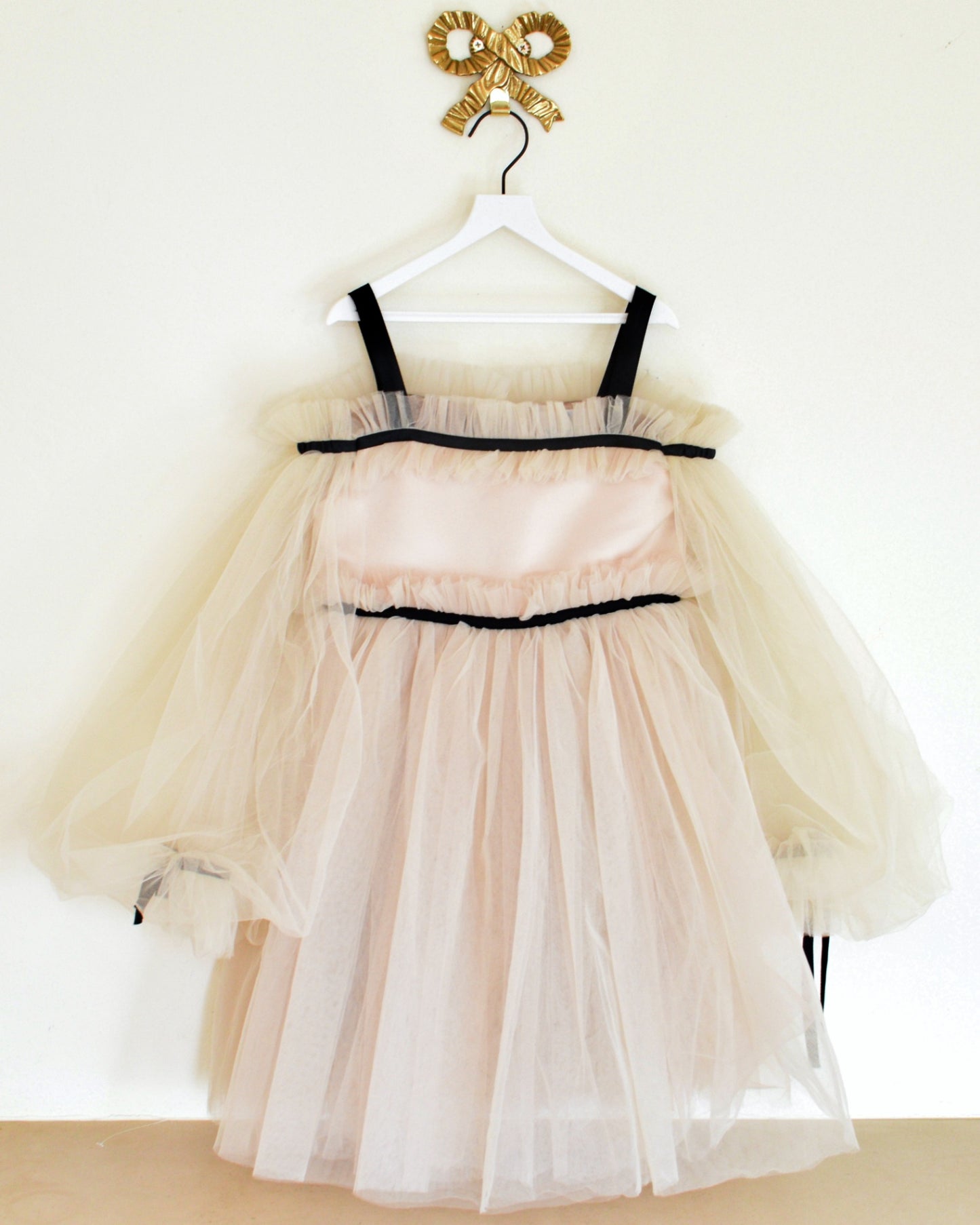 Petit Maison Kids Coco-Ivory Tulle Dress / 8