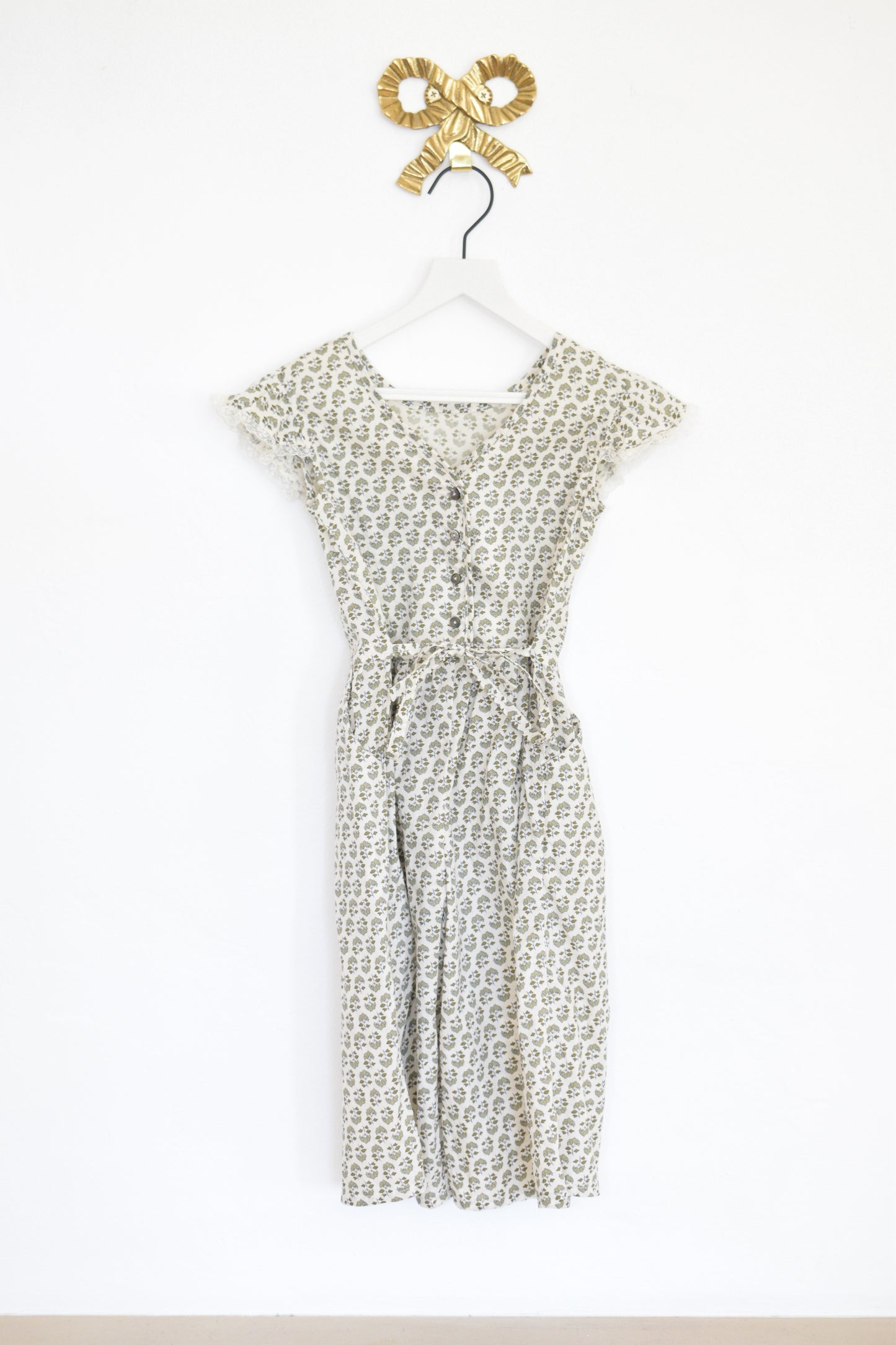 Louisiella Green Floral Playsuit / 3T