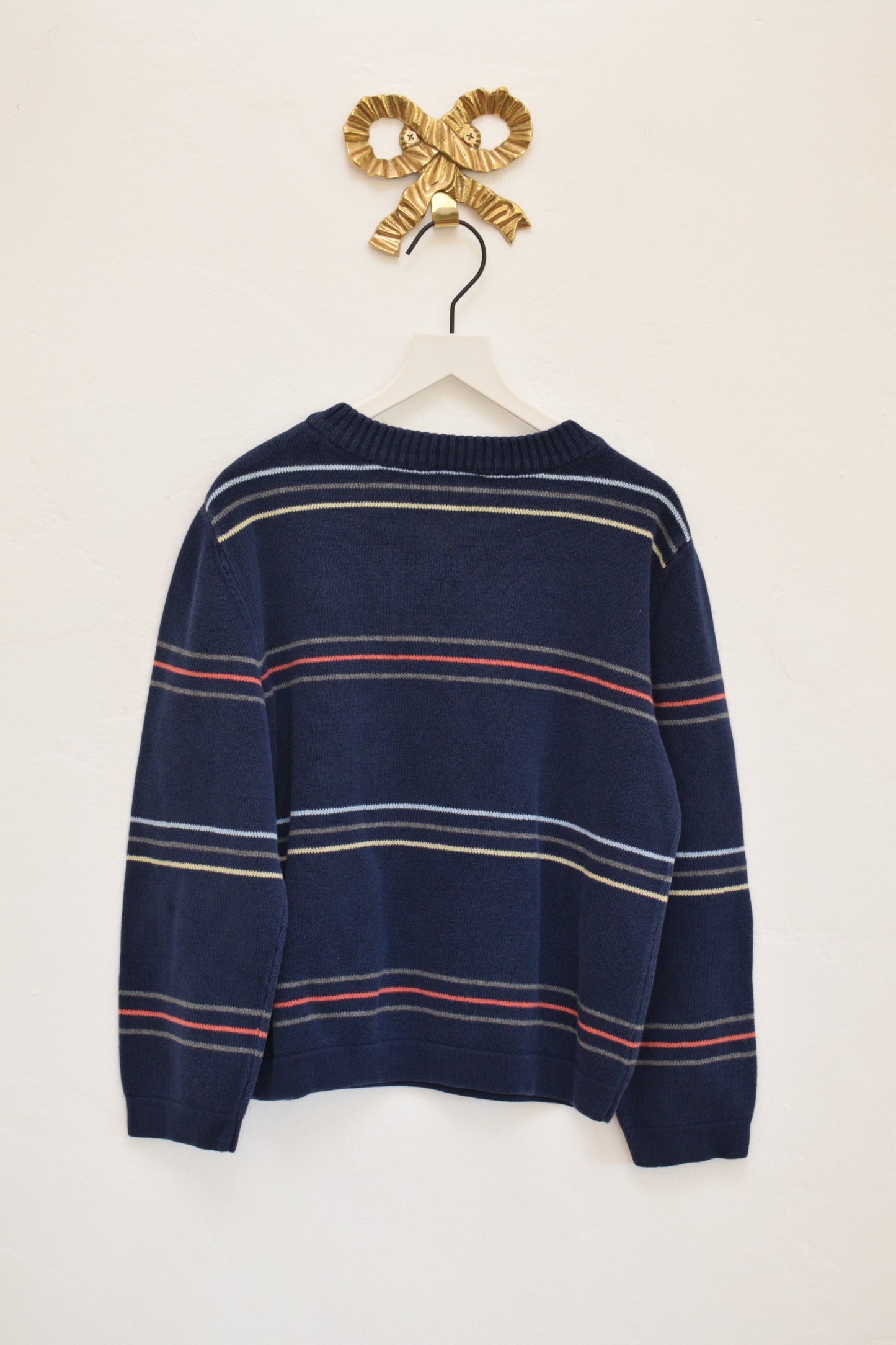 Vintage Talbots Kids Navy Stripe Sweater / 7