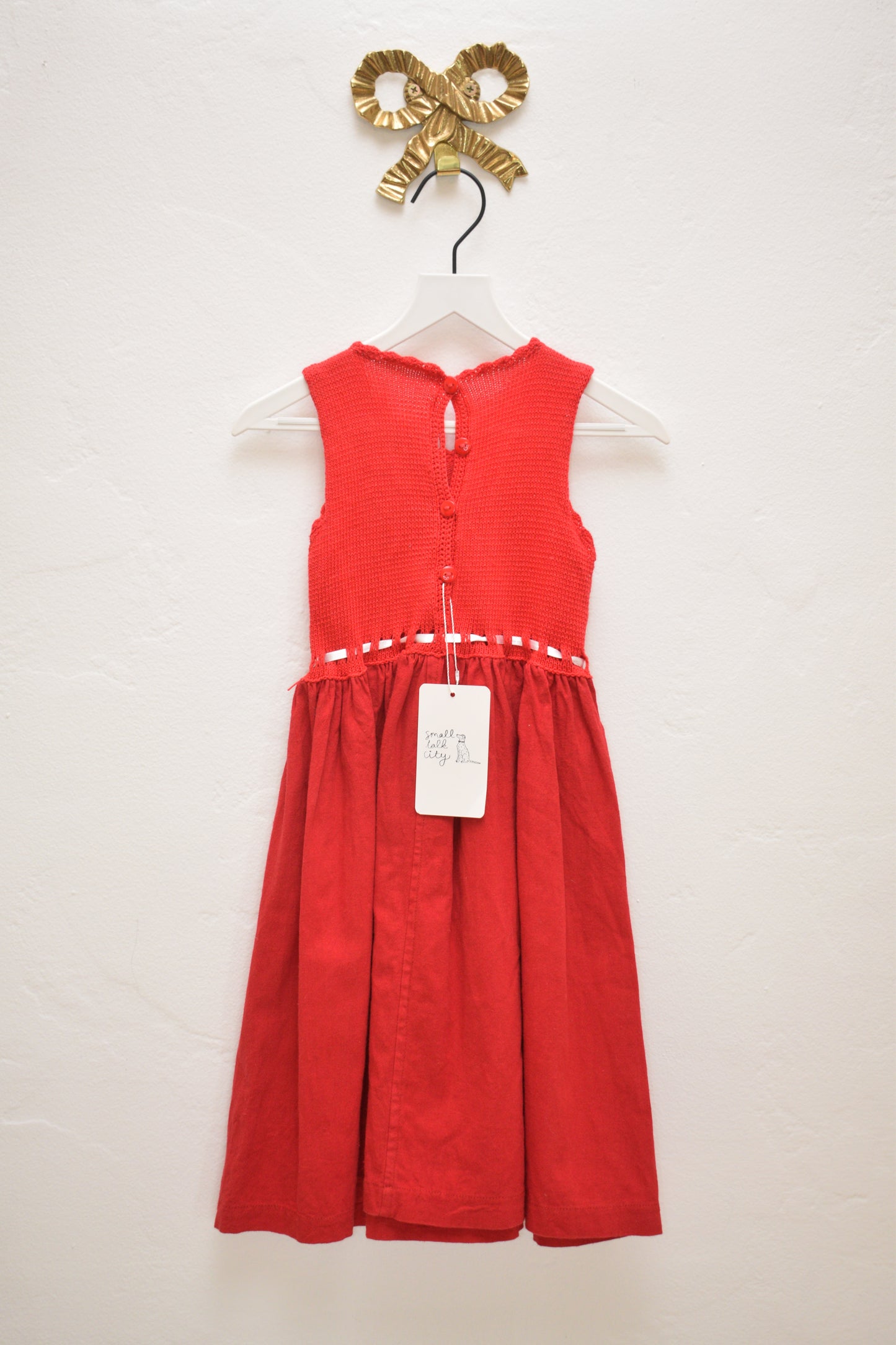 Vintage Red Knit Tulip Dress / 4