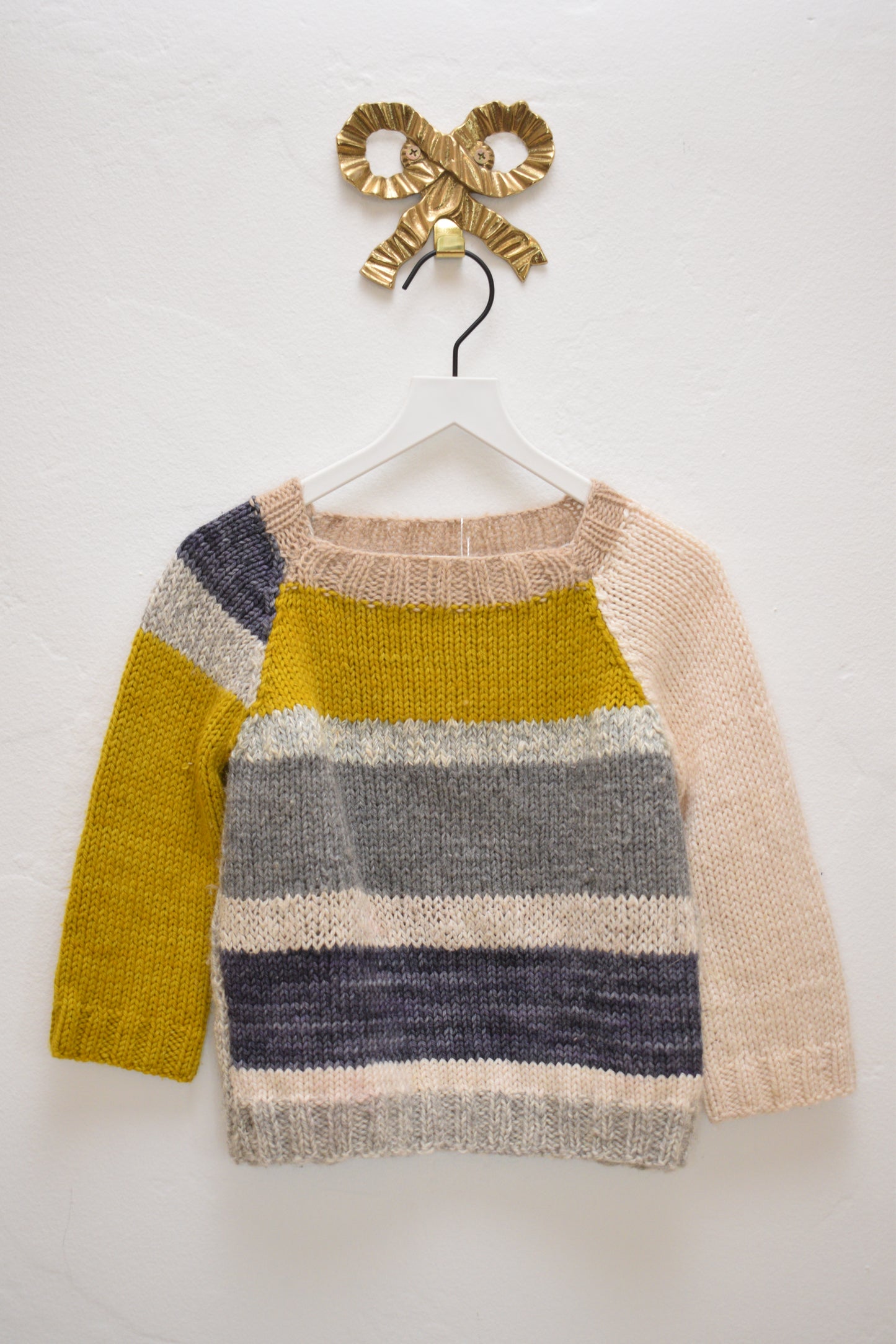 ASA Knit Mustard Grays Sweater / 2-3 Years
