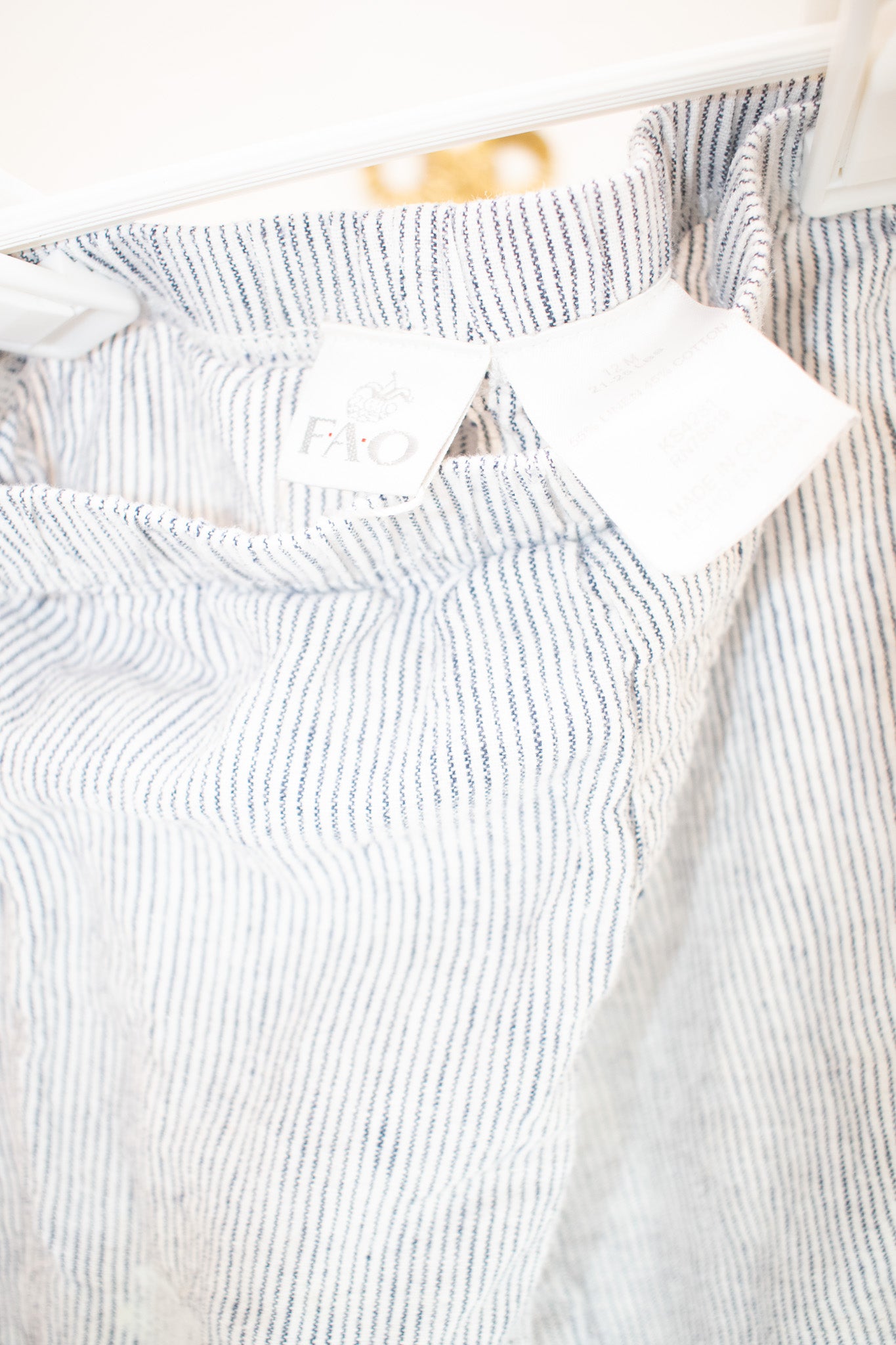 F.A.O Pinstripe Pants / 12 months (up-cycled)