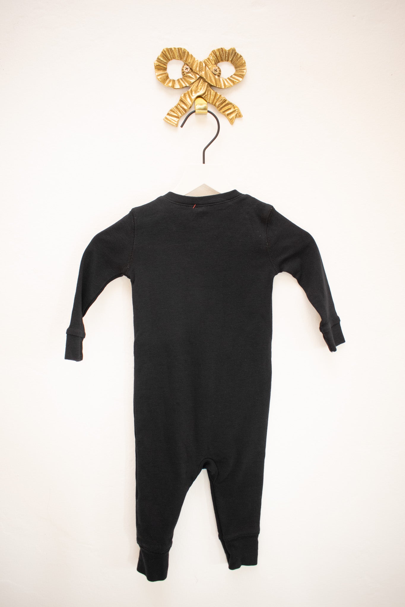 Primary Clothing Black Footie / 3-6 months