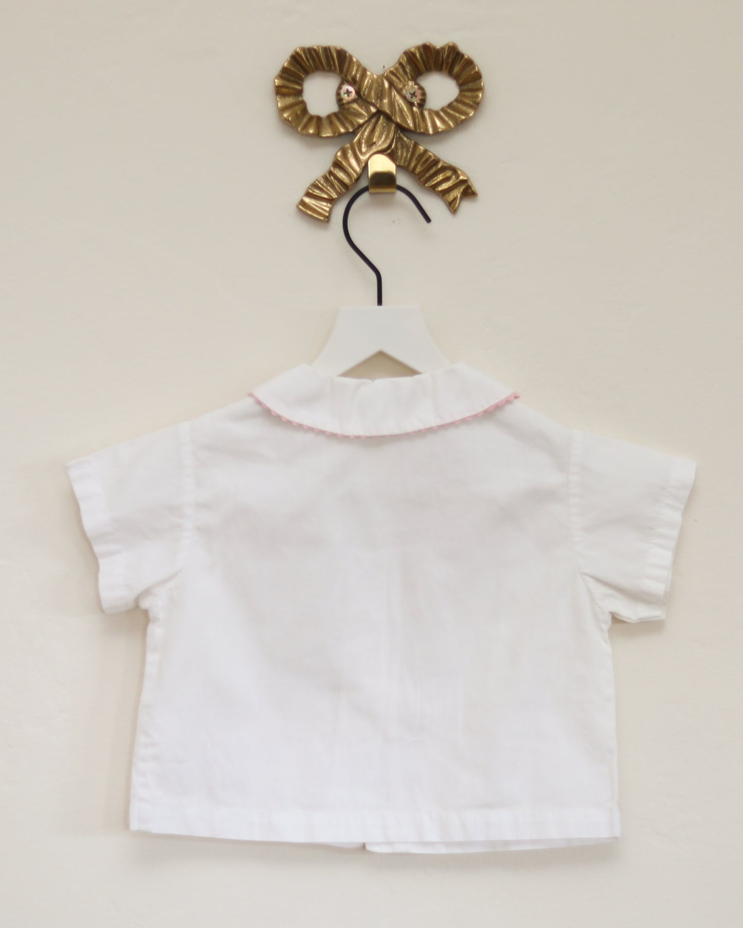 peter pan collar button down / 12months