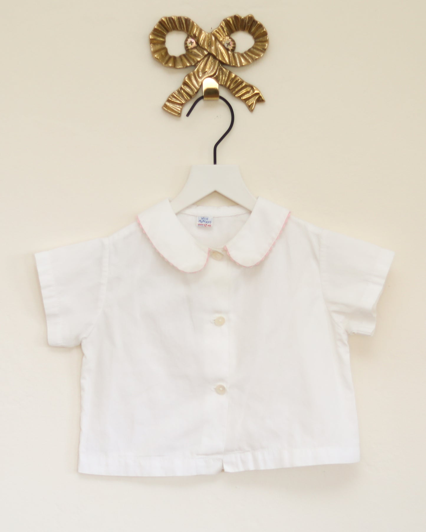 peter pan collar button down / 12months