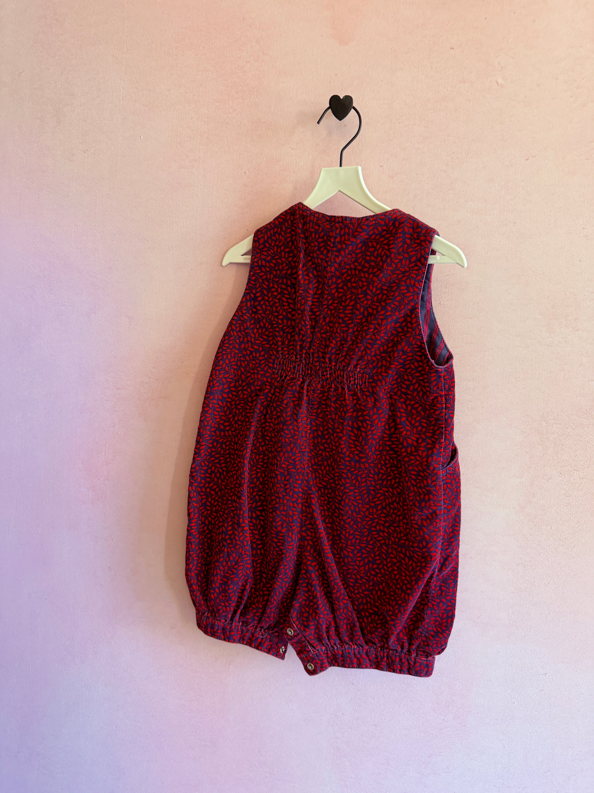 Vintage Laura Ashley Red Vines Bubble Romper / 18-24 months