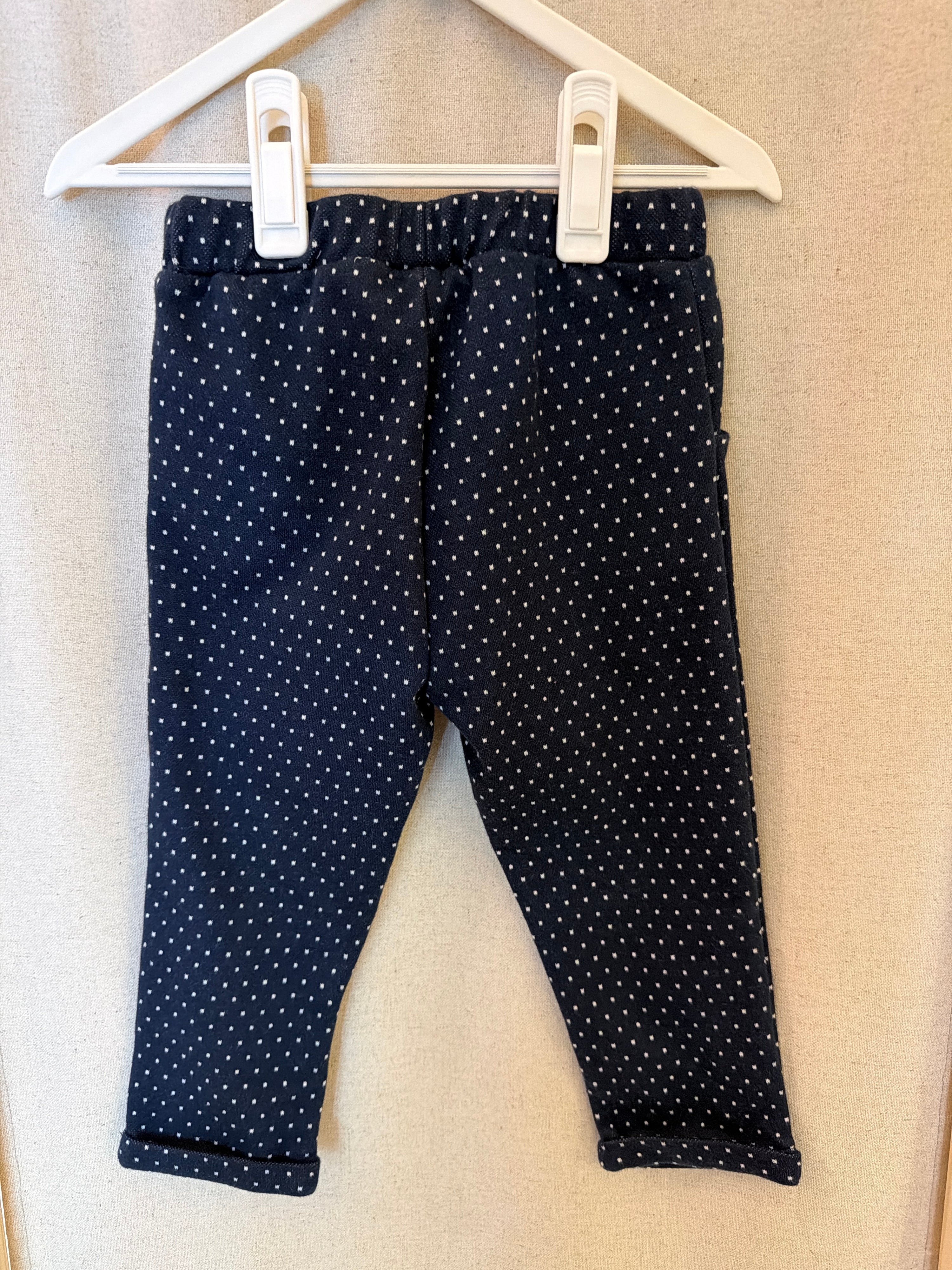 NWTs fagottino Navy Blue with White Dots Pants / 18-24 months