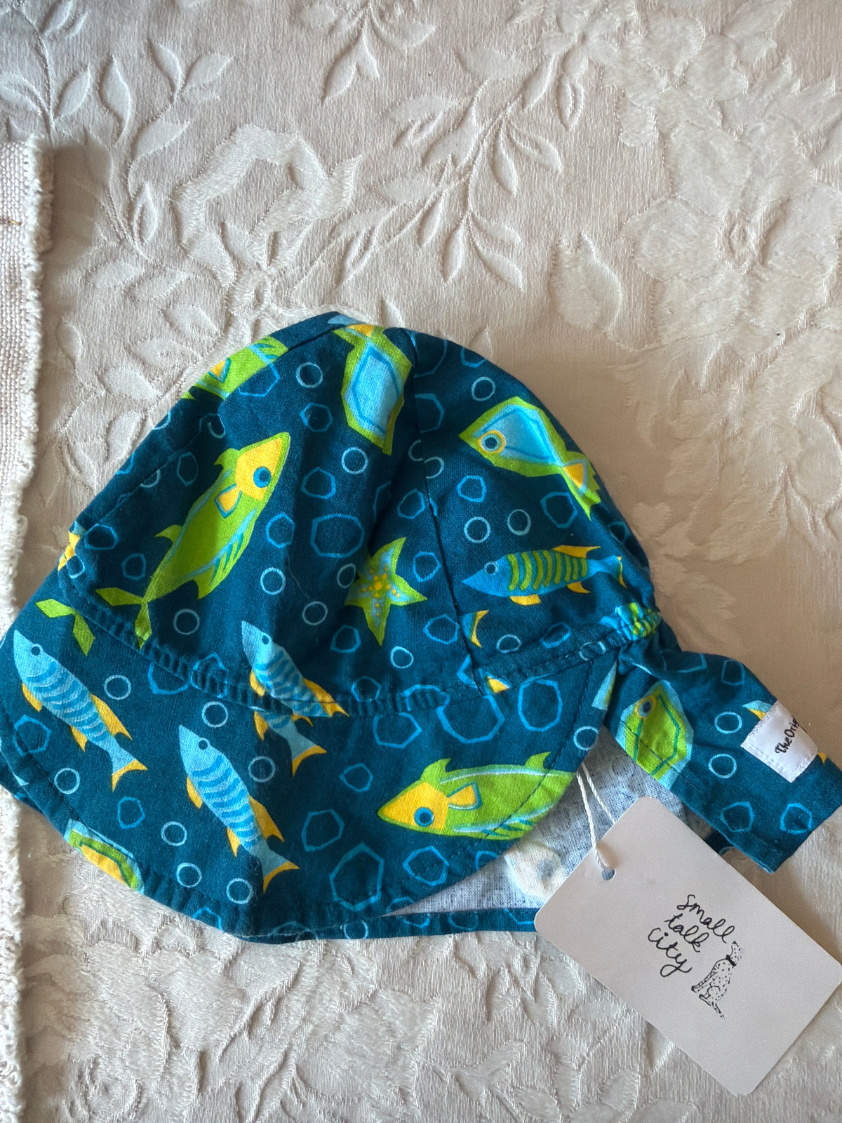 Flap Happy Original Multicolor Fish Sun Hat / 0-12 months
