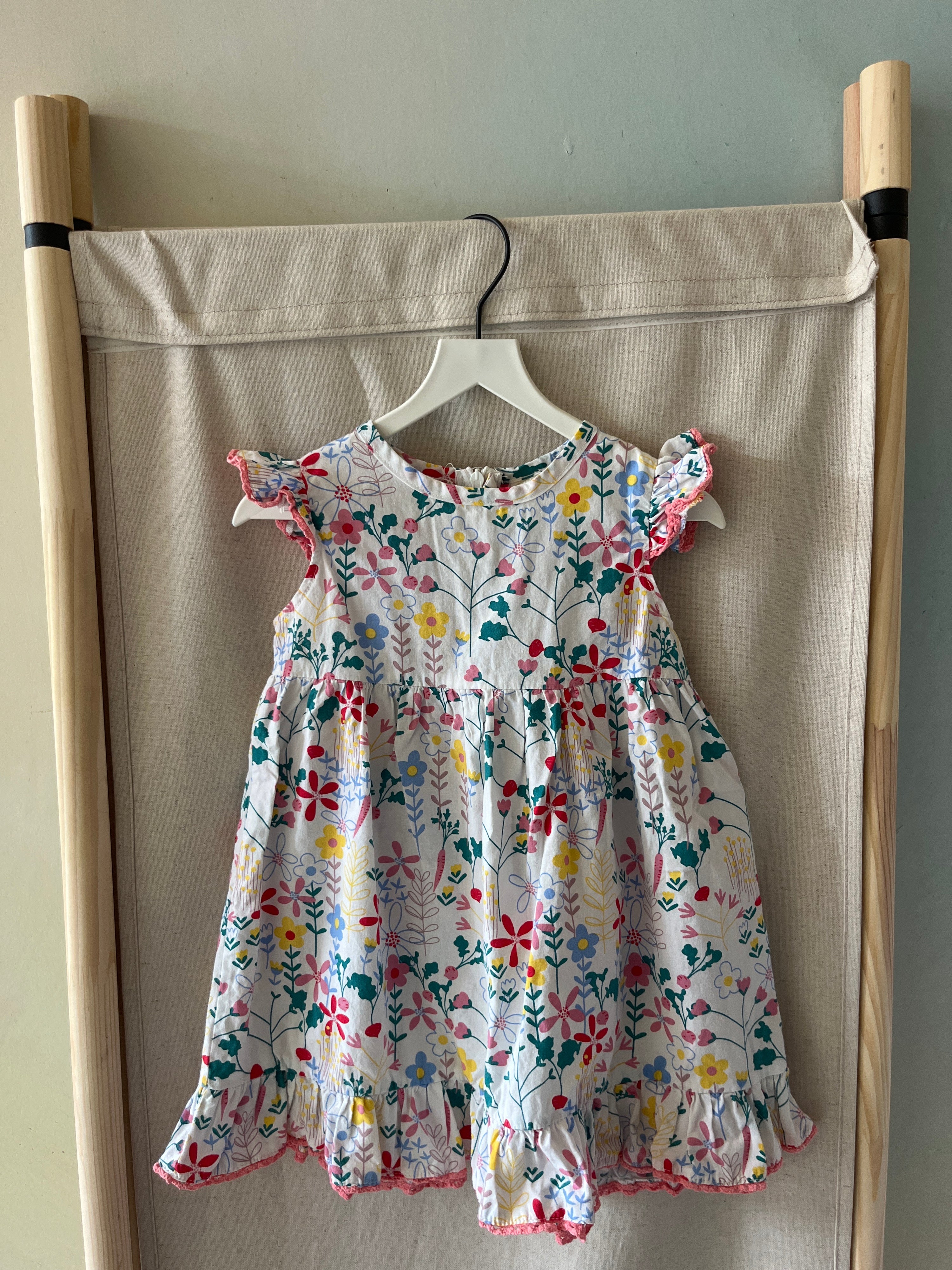 vintage Bright Garden Dress / 12 months