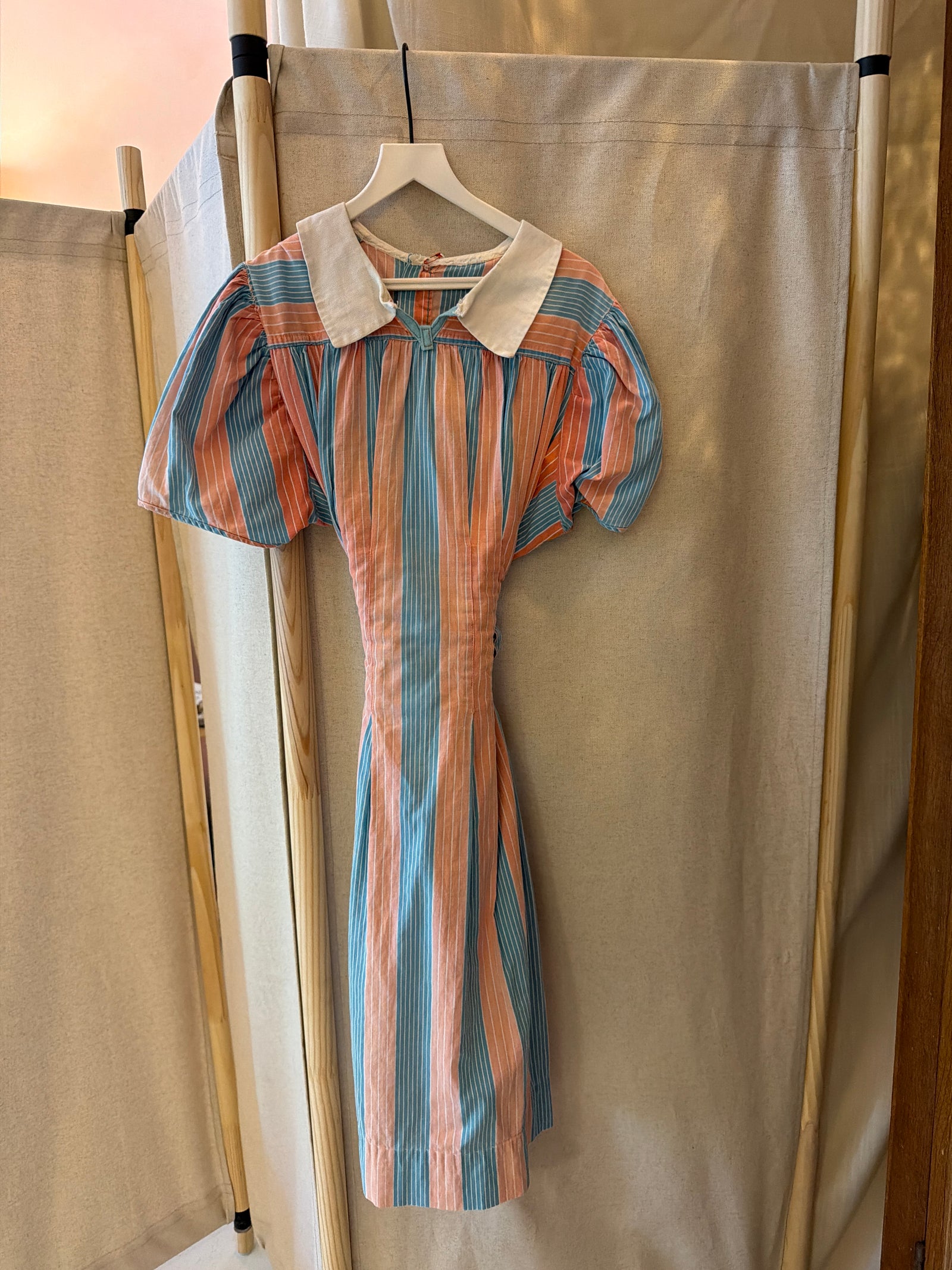 vintage antique feedsack 40s american handmade Dress