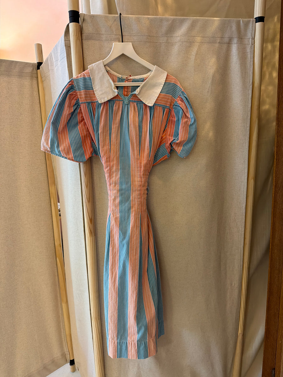 vintage antique feedsack 40s american handmade Dress