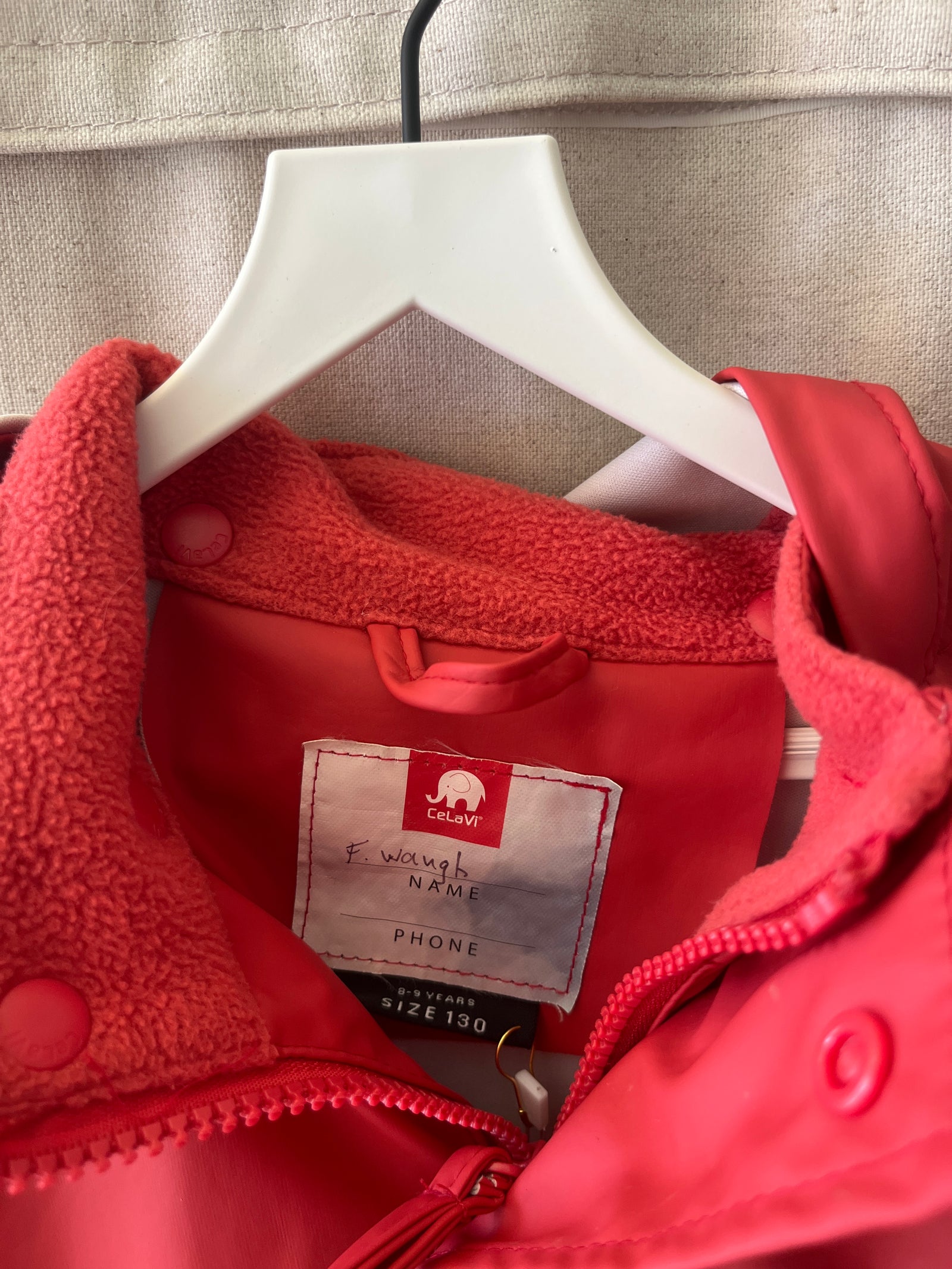 CeLaVi Red Rain Coat / 8-9 Years