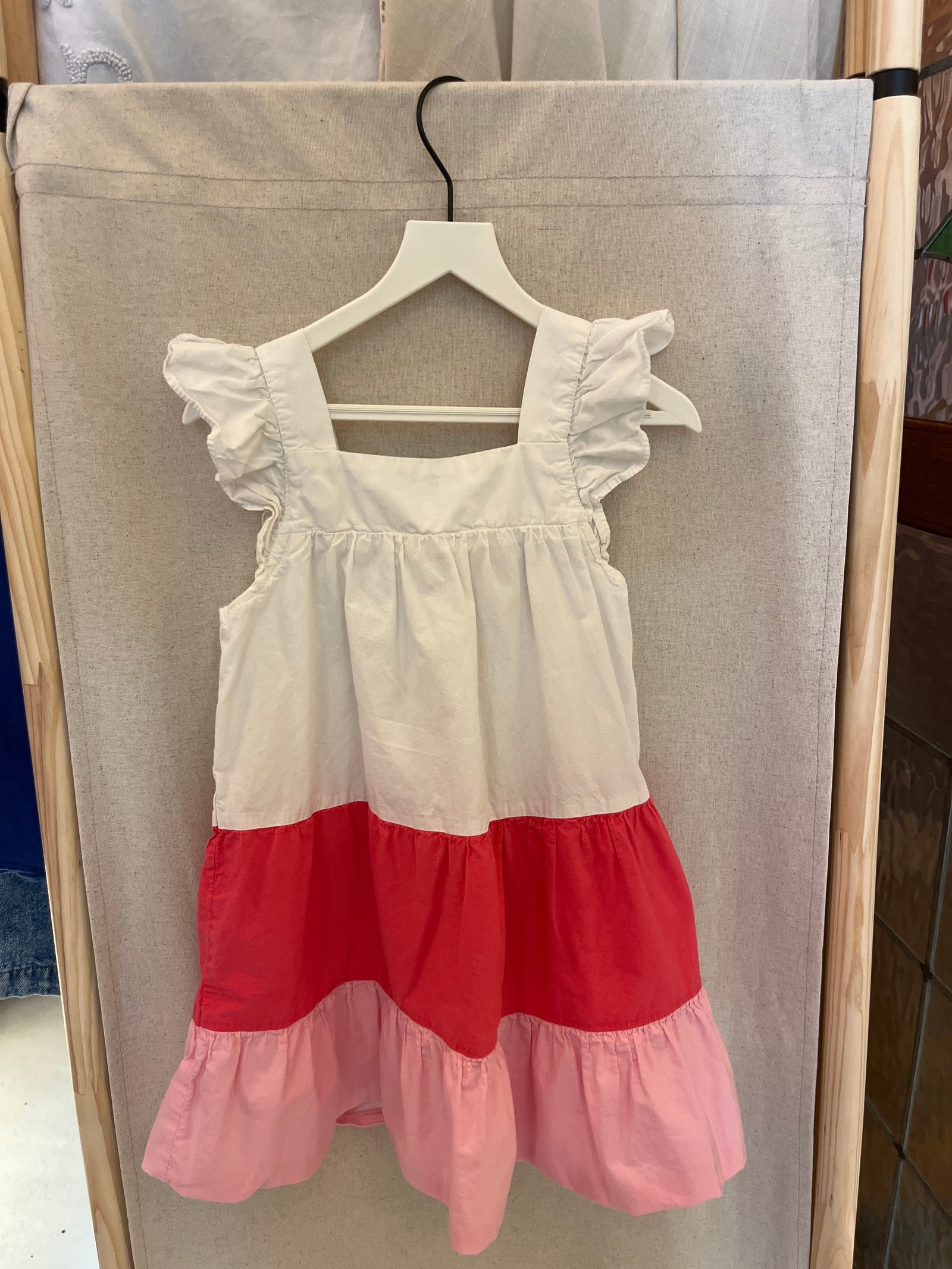 Color Block White, Pink Dress / 3T