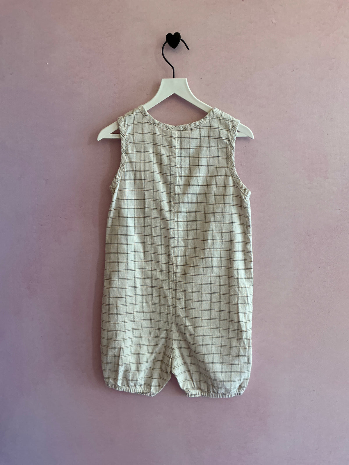Cotton Grid Romper / 2T