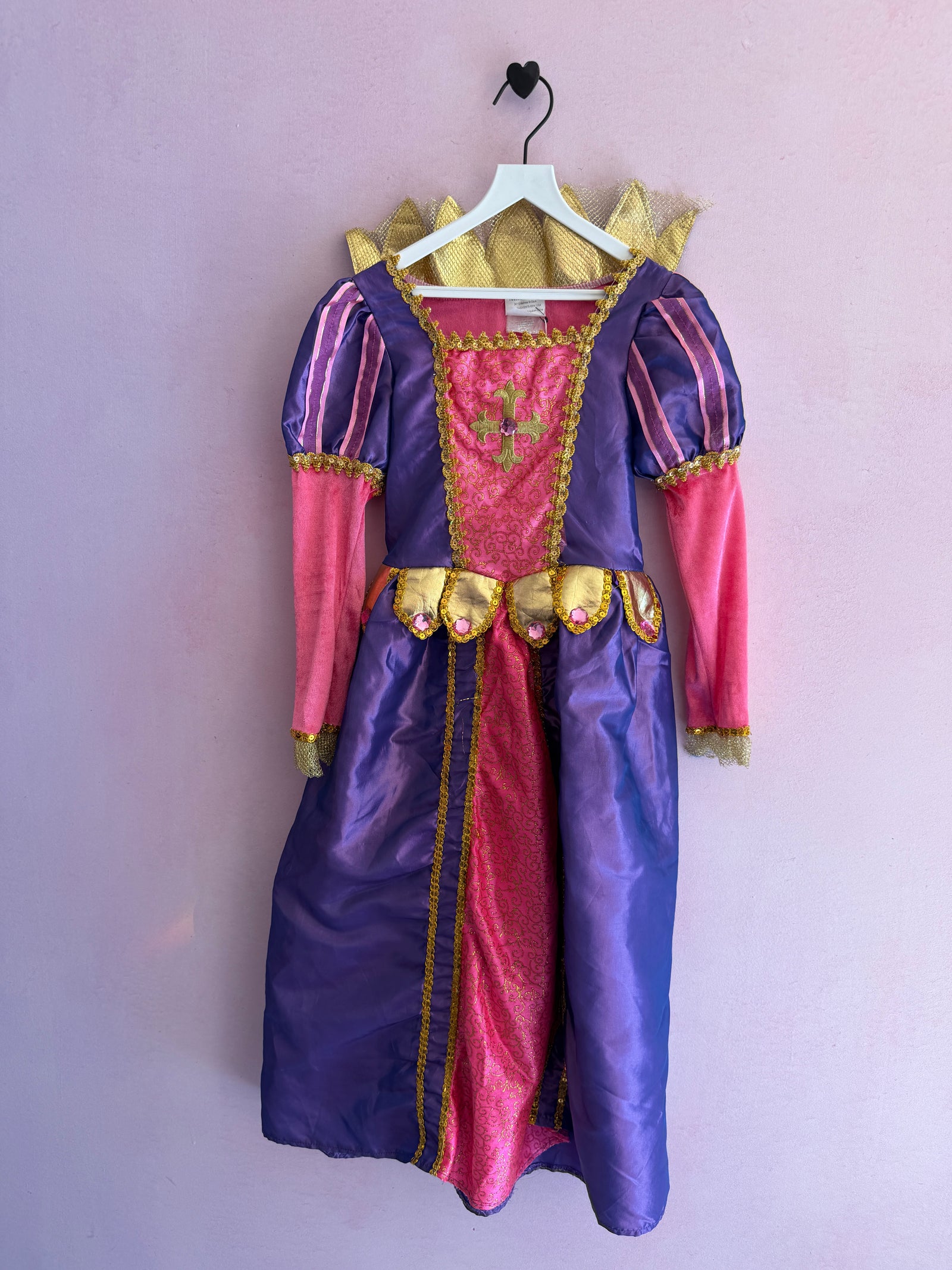 Girls Purple and Pink Princess Queen Play Costume Dress / M/L