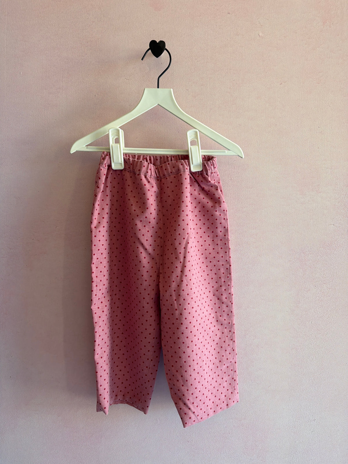 NWOTs Custom Pink Red Dot Bow Tie Collar Set / 4-5 years