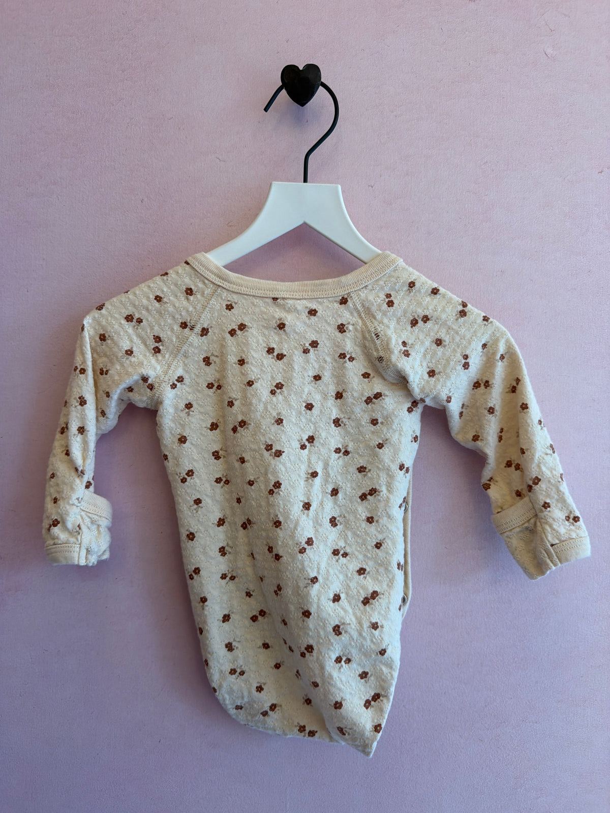 Quincy Mae Folk Floral Wrap Onesie / 3-6 months