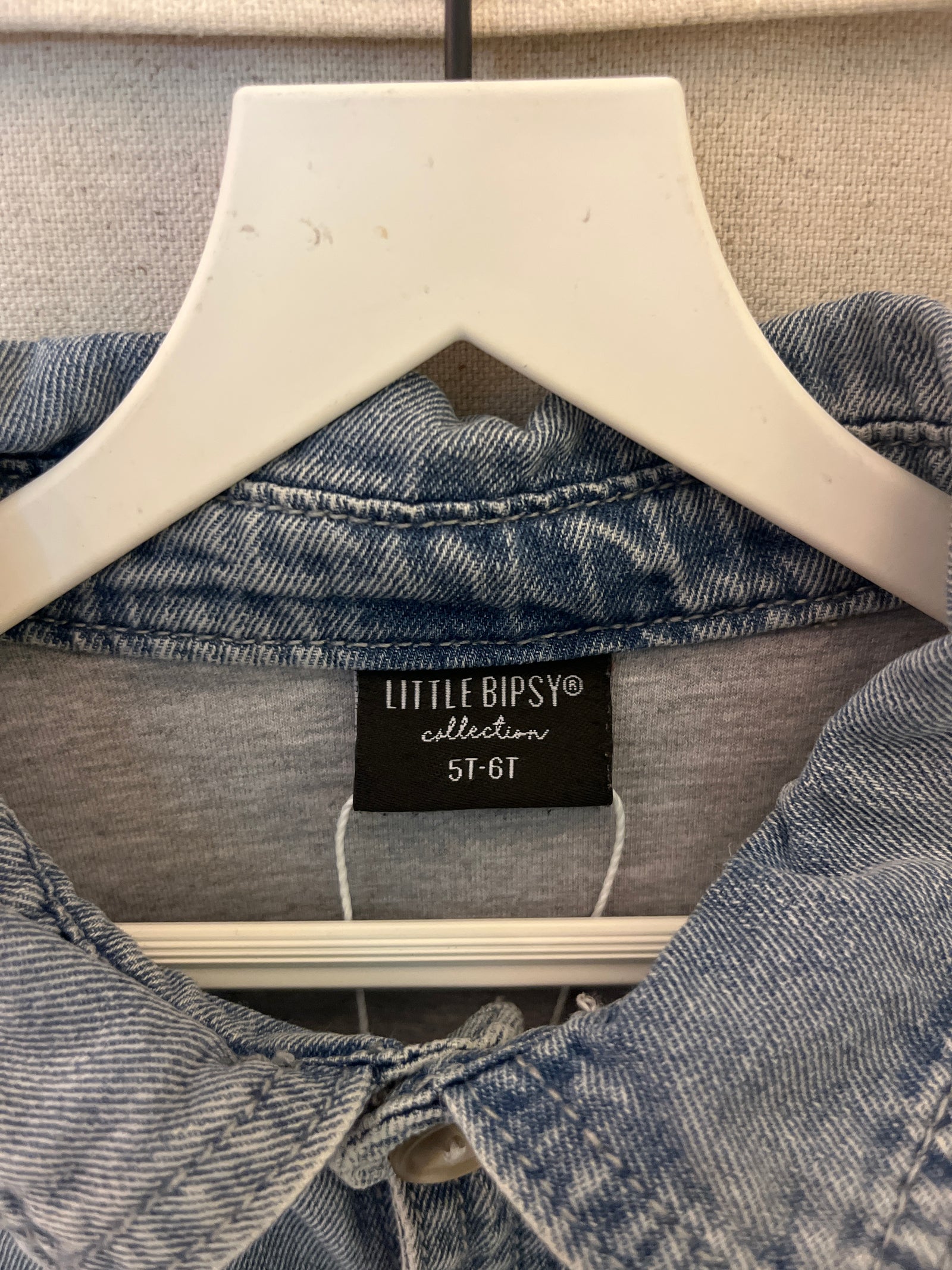 Little Bipsy rainbow patch denim Jacket / 5-6