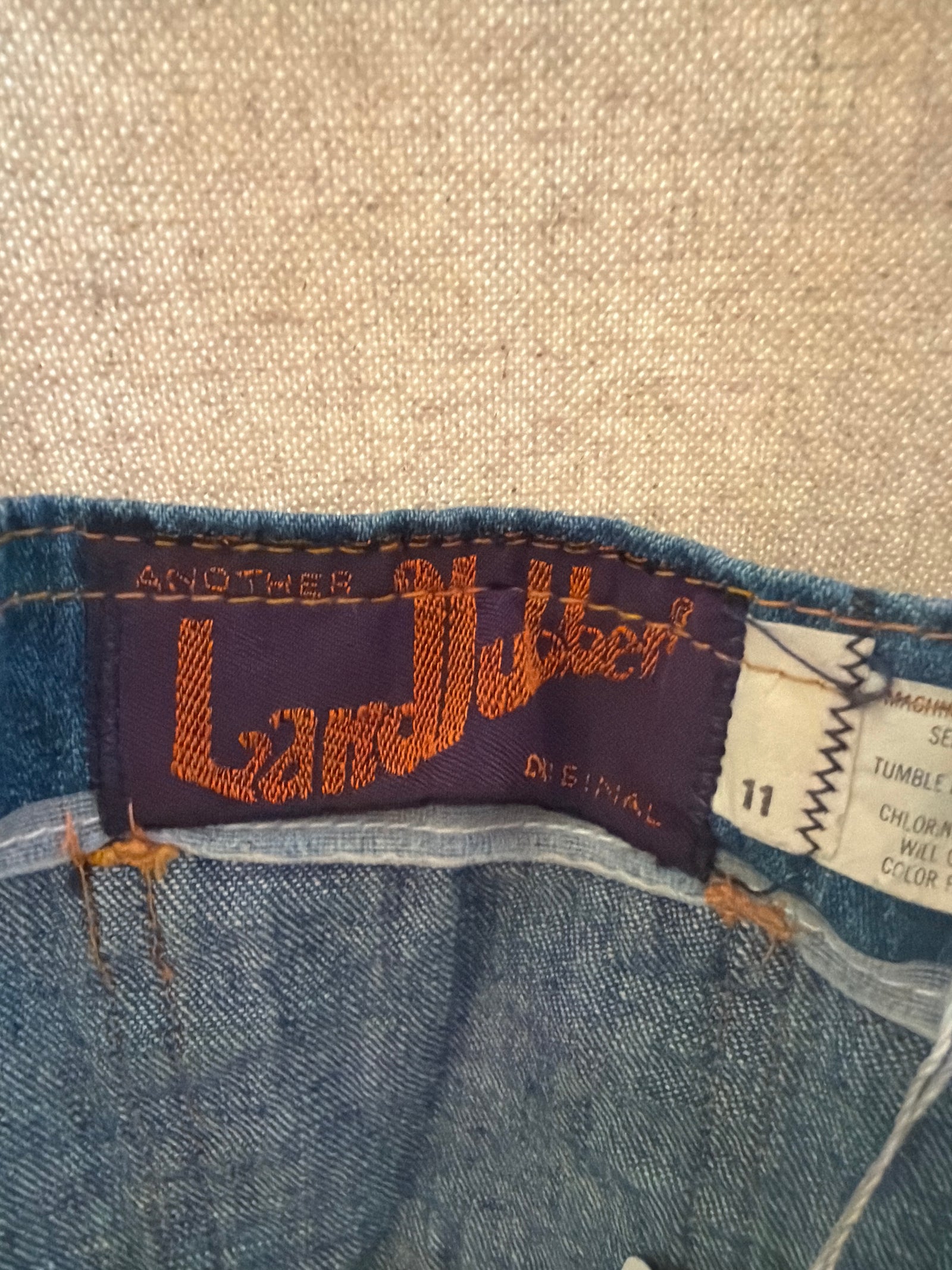 vintage denim pinafore Dress / 11