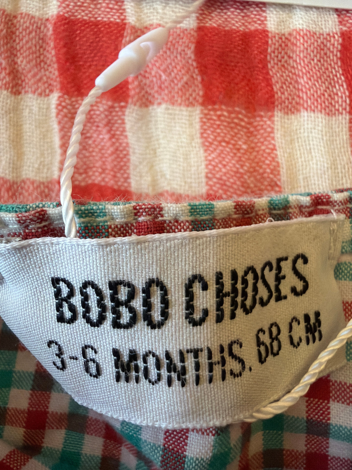 Bobo Choses Picnic Check Apple Top and Shorts Set / 3-6 months