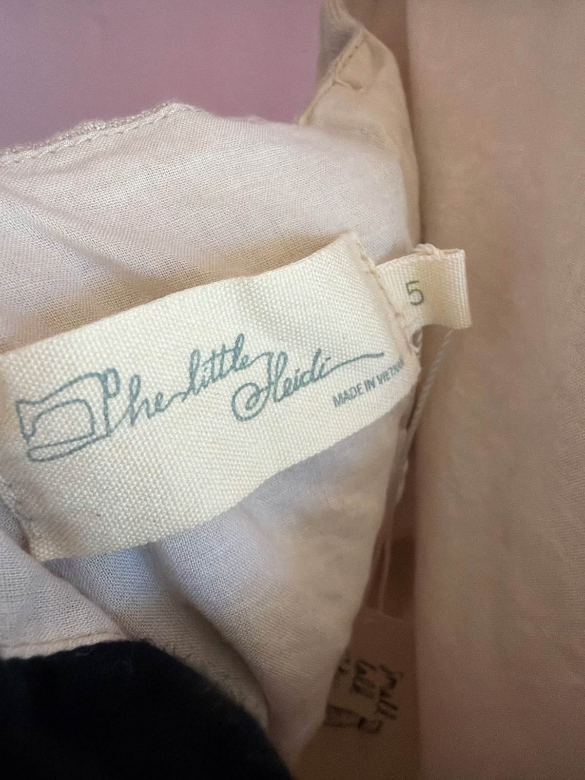 Cream Tree Black Bow Pinafore Dress / 5