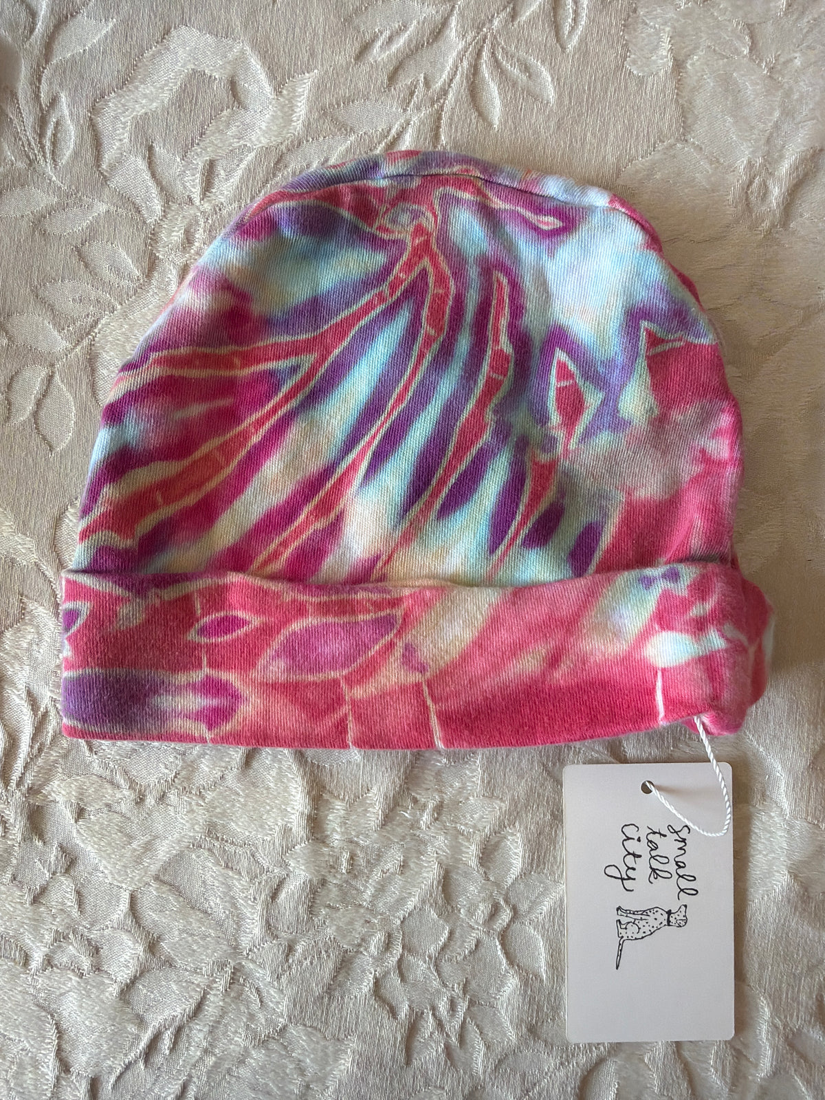 Psychedelic Sherbet Tie Dye Beanie / 0-12 months