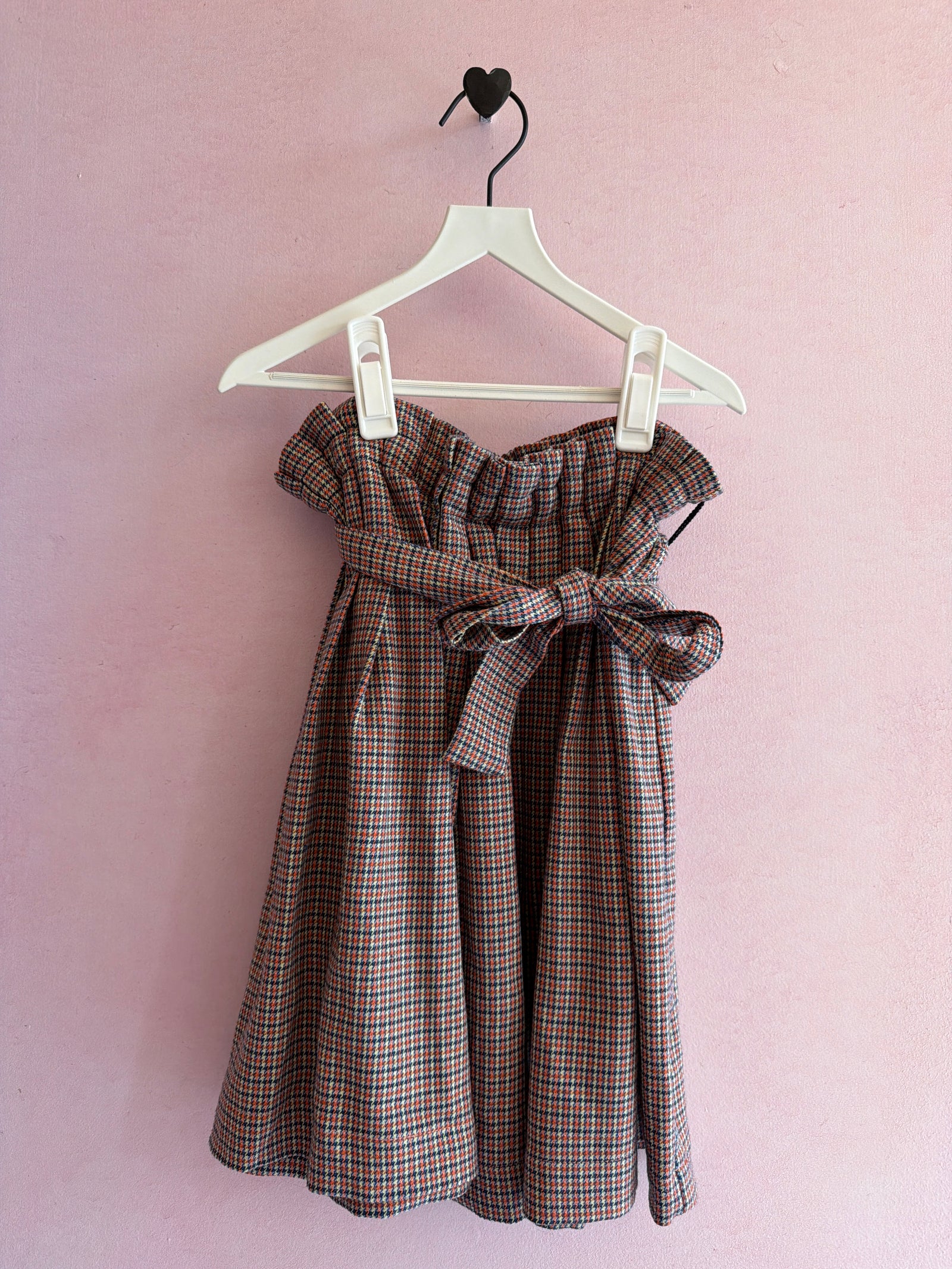 Zara Orange Navy Plaid Skirt / 11-12