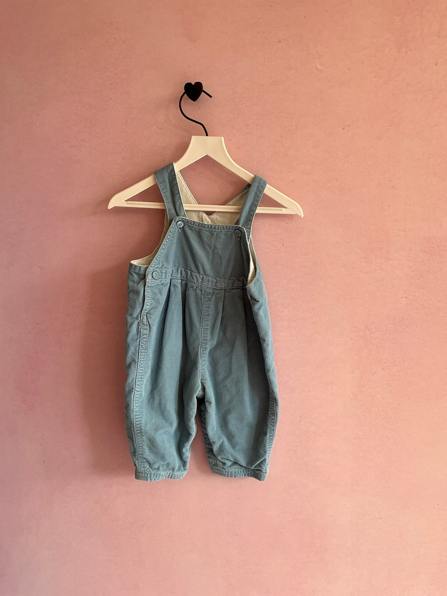 vintage 2000 baby gap french blue corduroy overalls / 12-17