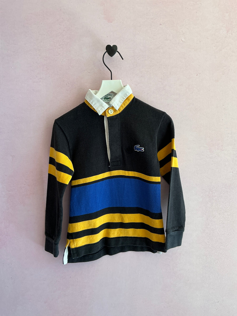 Lacoste Japanese Stripe Mama Mended Long Sleeve Polo Shirt / 4-5 years