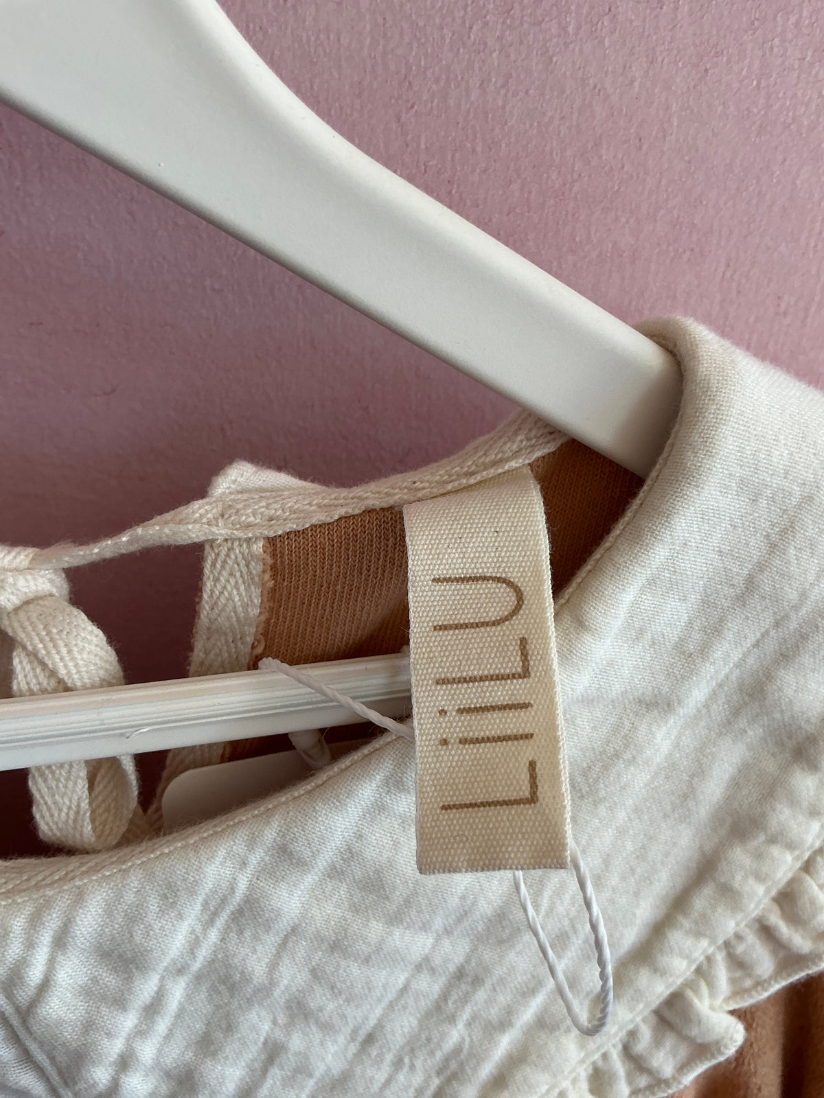 Liilu Rust Terry White Bib Collar Blouse / 5-6