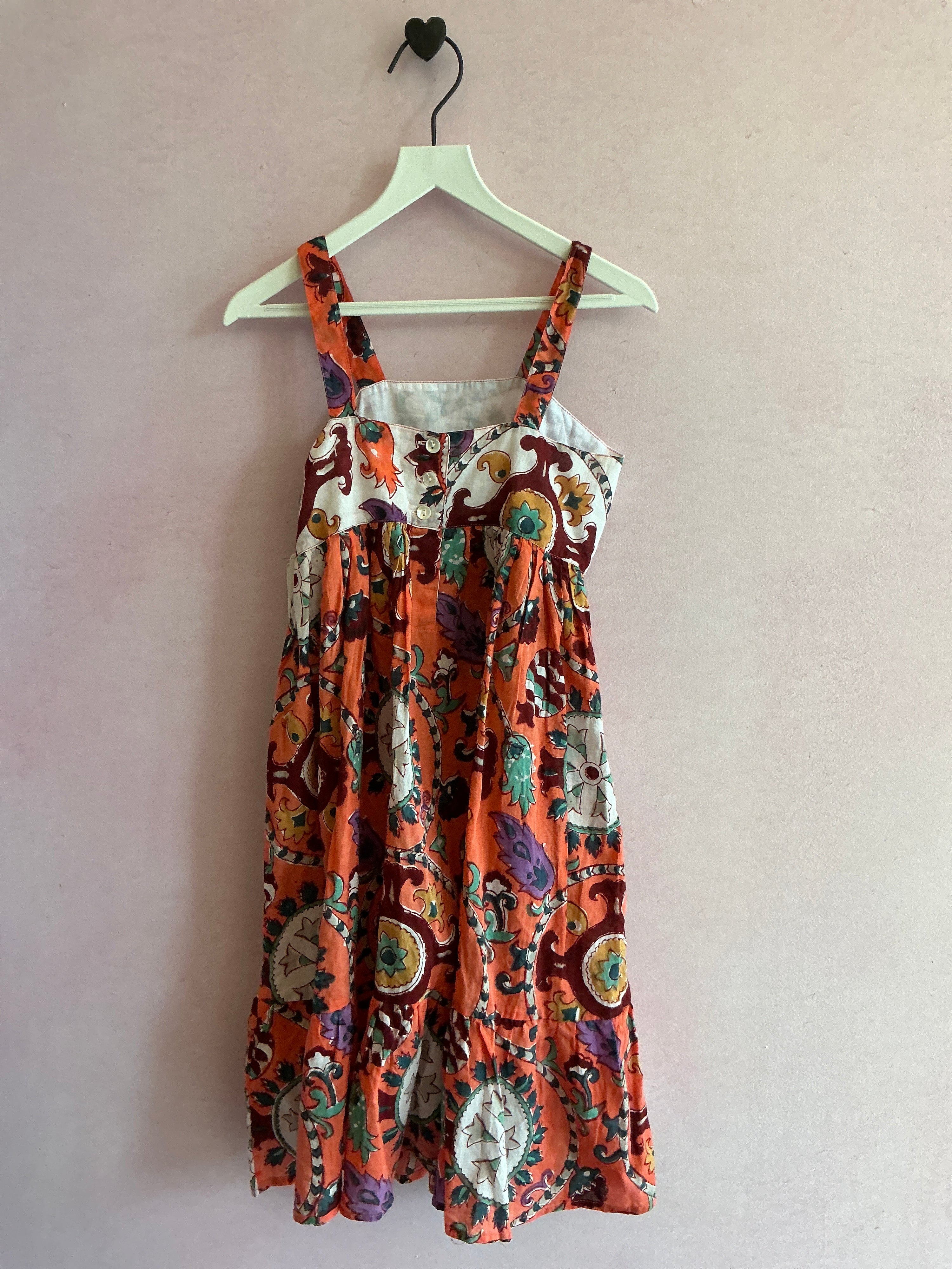 NWTs Anokhi Sunset Paisley Dress / 4-5 years