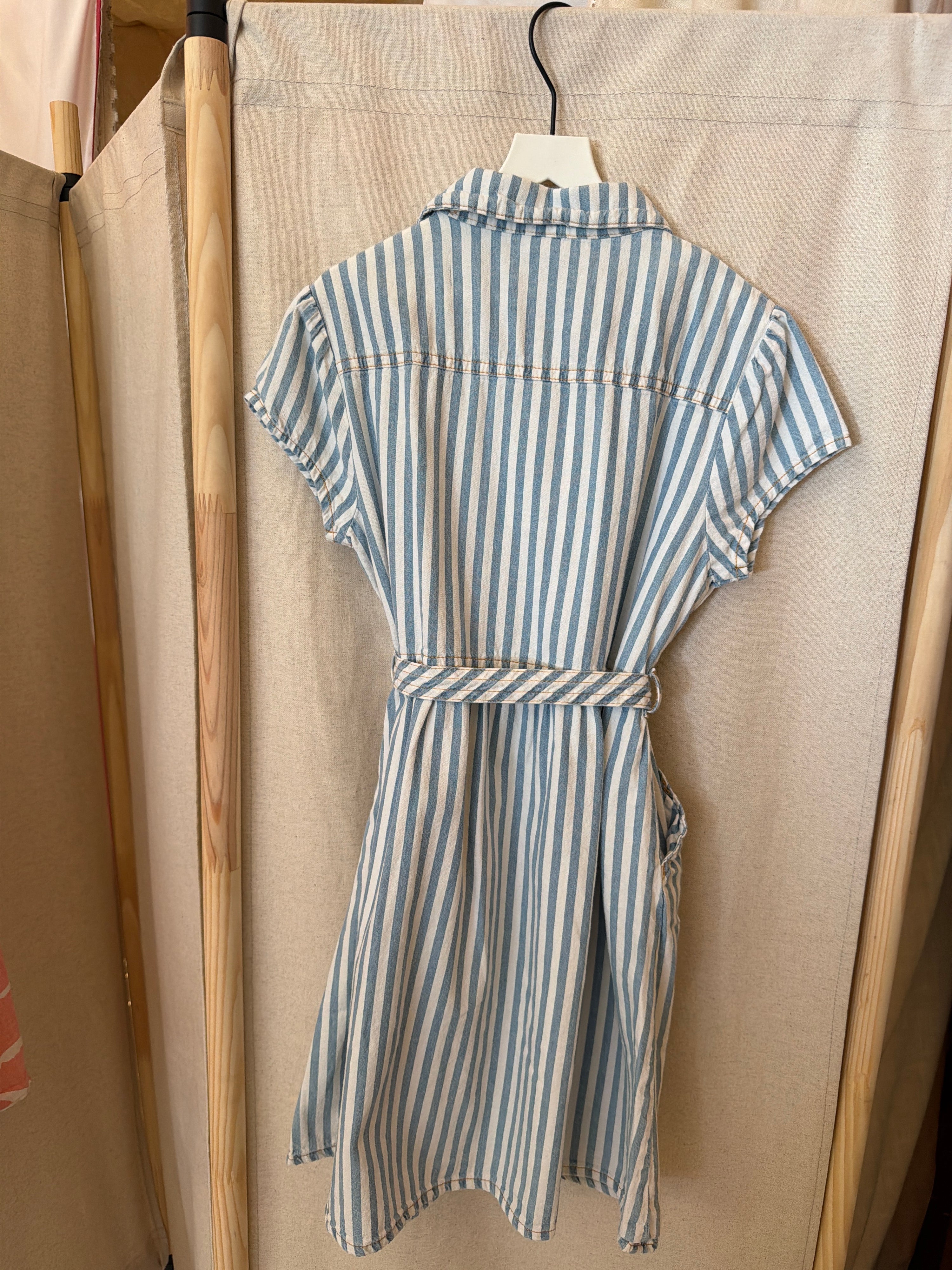 wonder nation Blue and White Dress / 7-8 Years