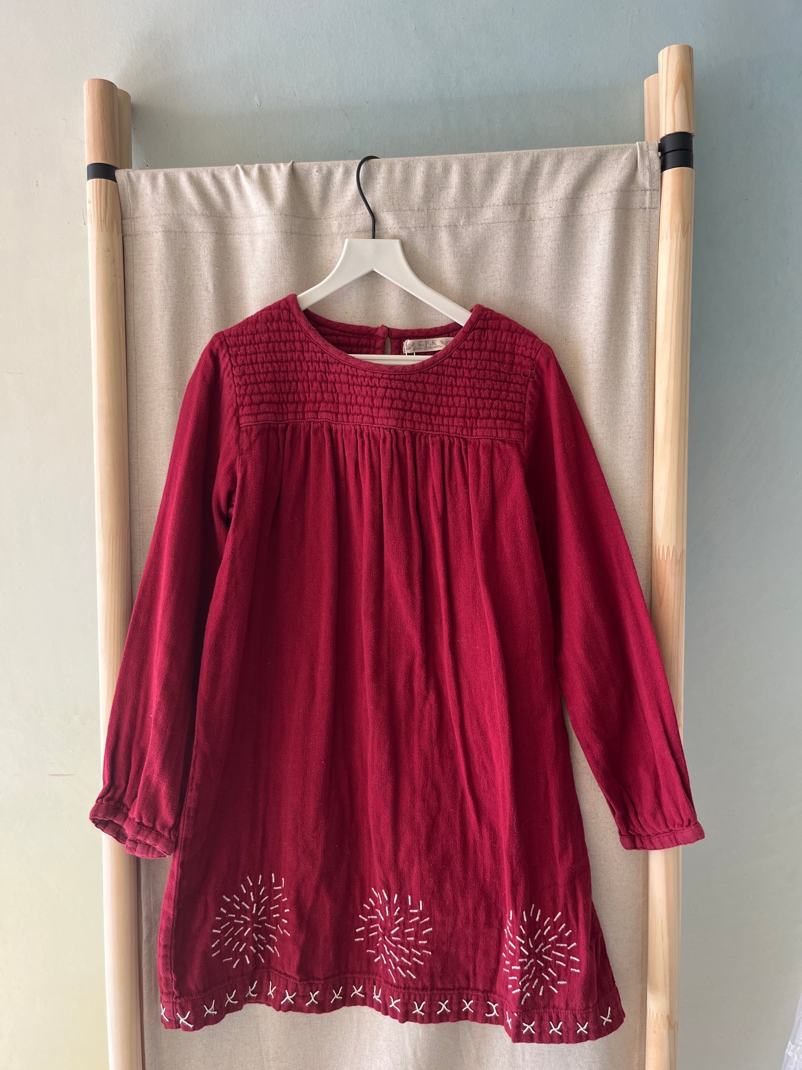 CKF Burgundy Embroidery Dress / 8