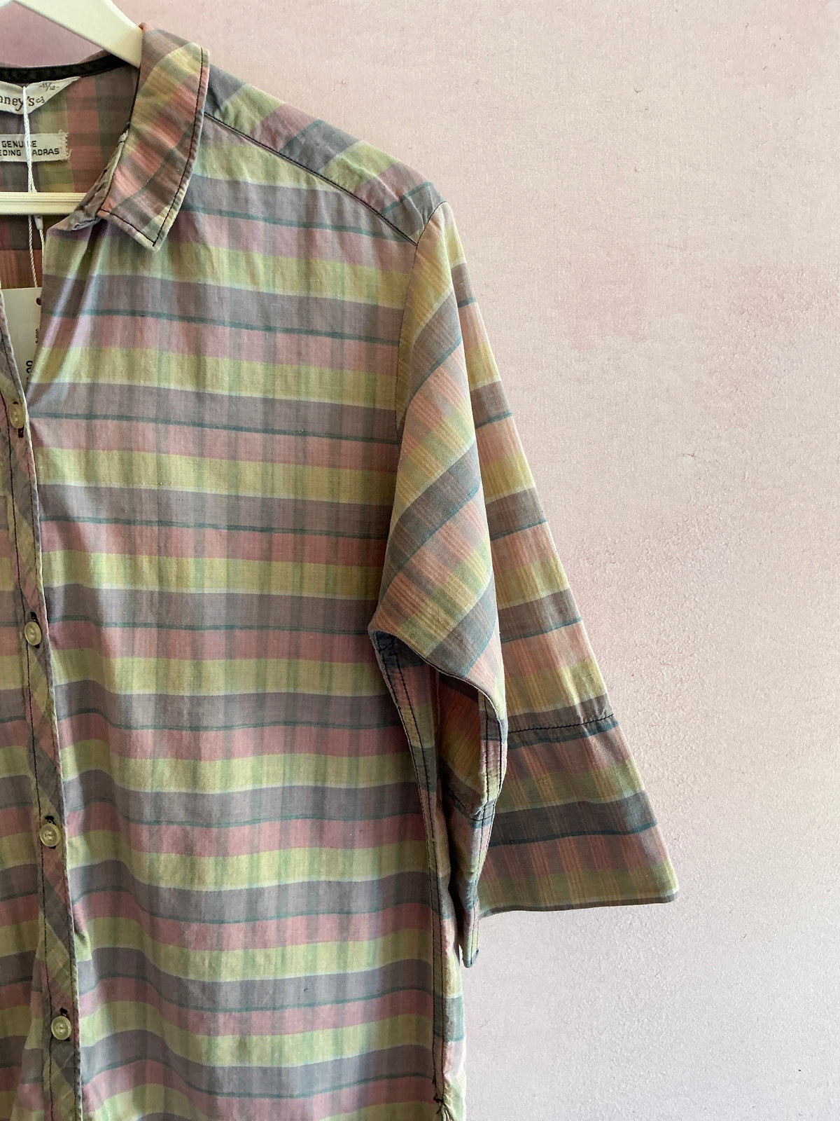 vintage JCPenney Pastel Long Sleeve Button Down Top / 8-10