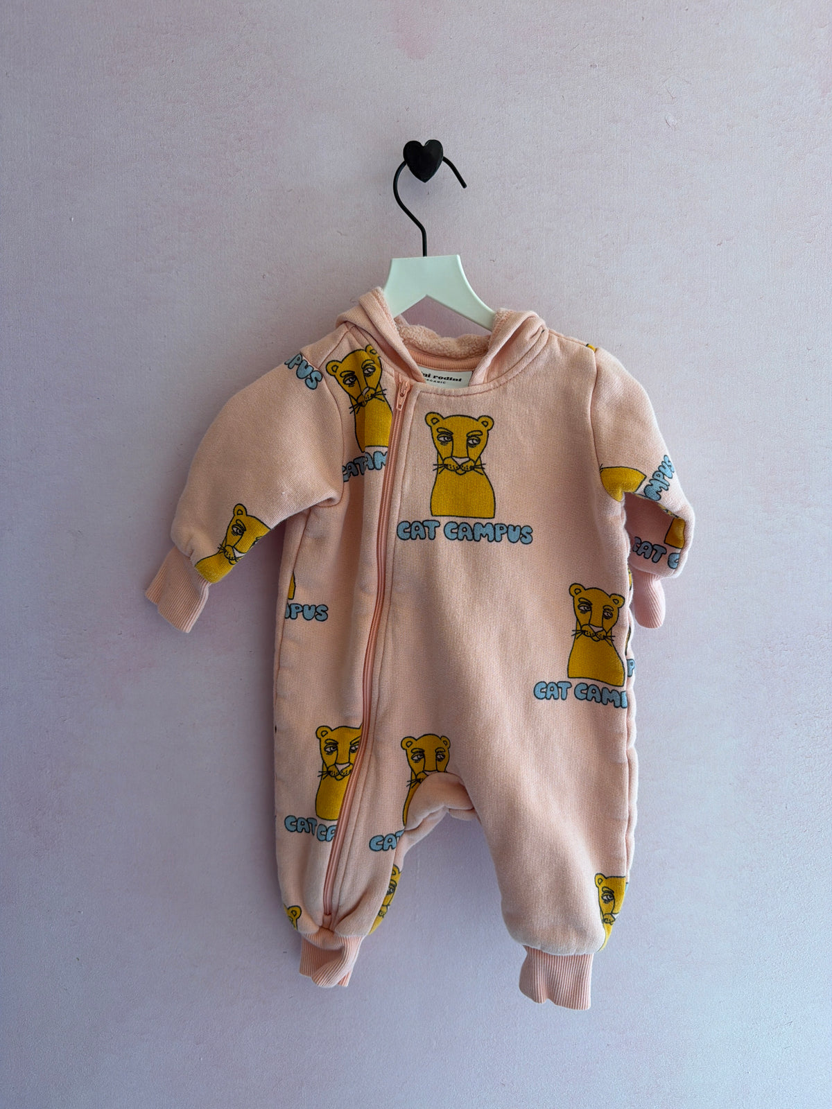 Mini Rodini Cat Campus Onesie / 0-6 months