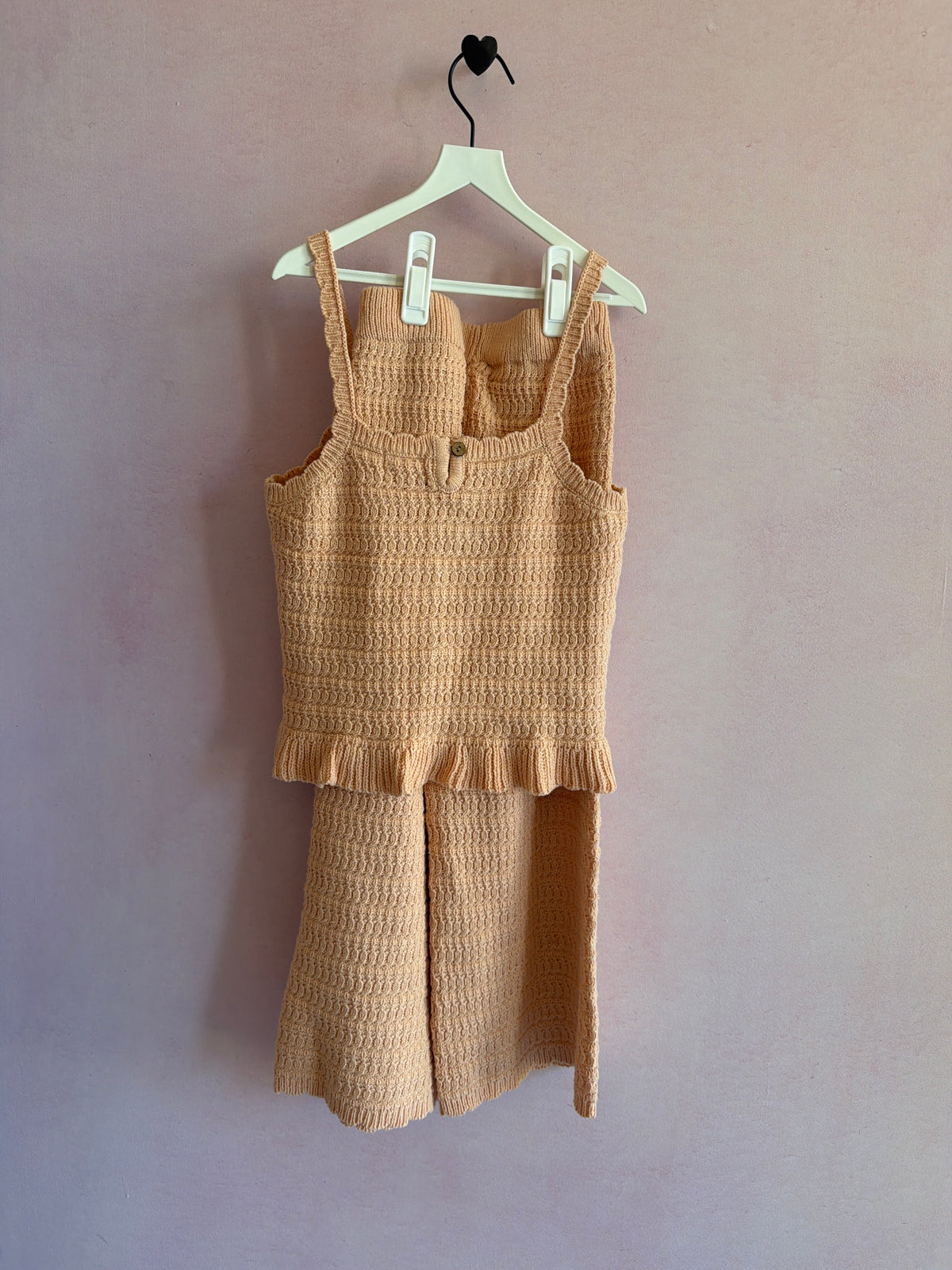 Rylee + Cru Peach Pink crochet Set / 6-7 Years