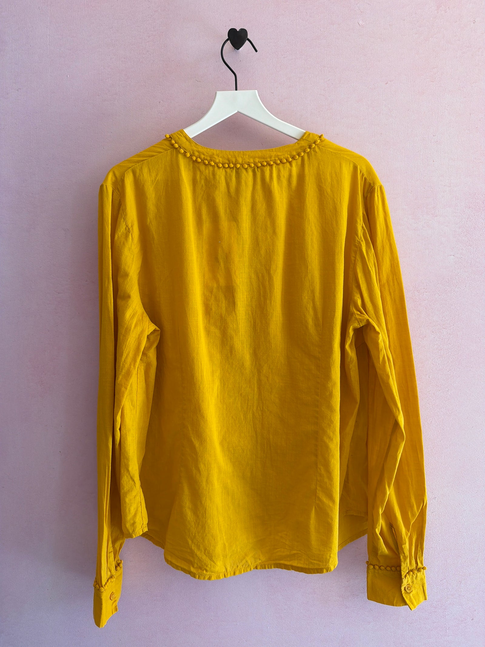 Boden Mustard Dot Collar Blouse / Women's 8