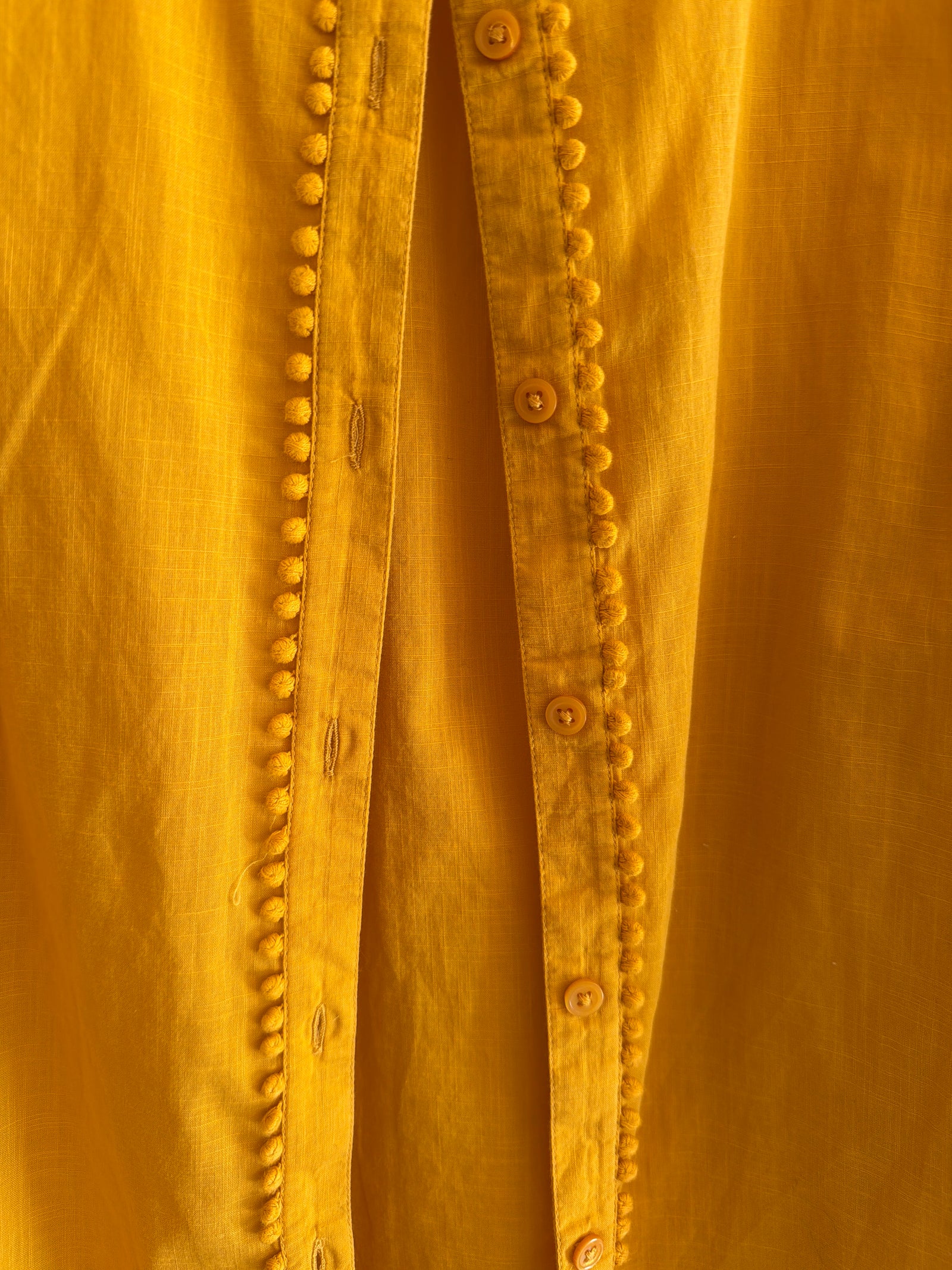 Boden Mustard Dot Collar Blouse / Women's 8