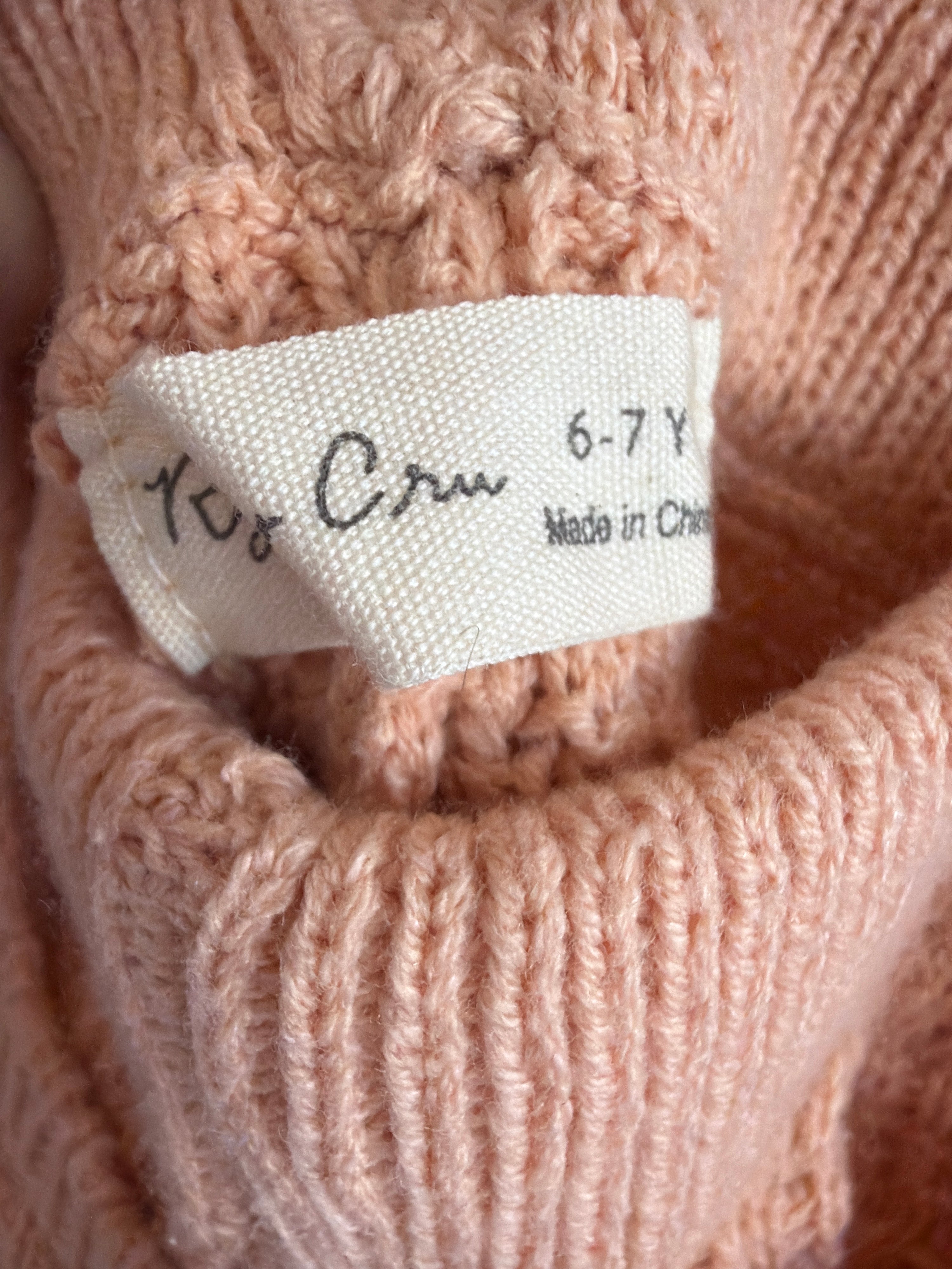 Rylee + Cru Peach Pink crochet Set / 6-7 Years