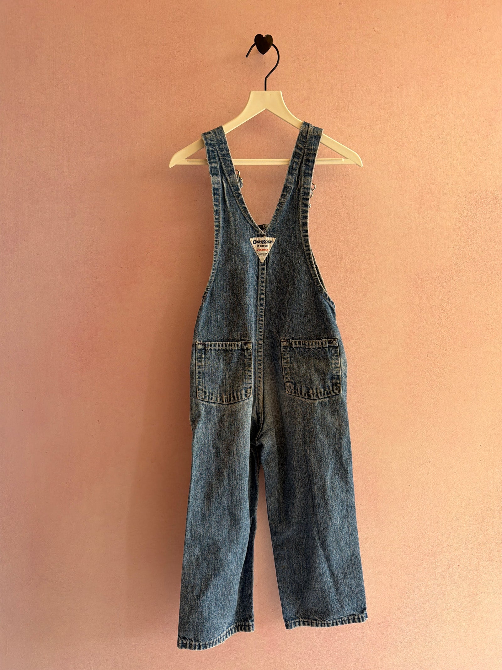 vintage 80s OshKosh B'gosh MADE in the USA Washed Overalls / 4T