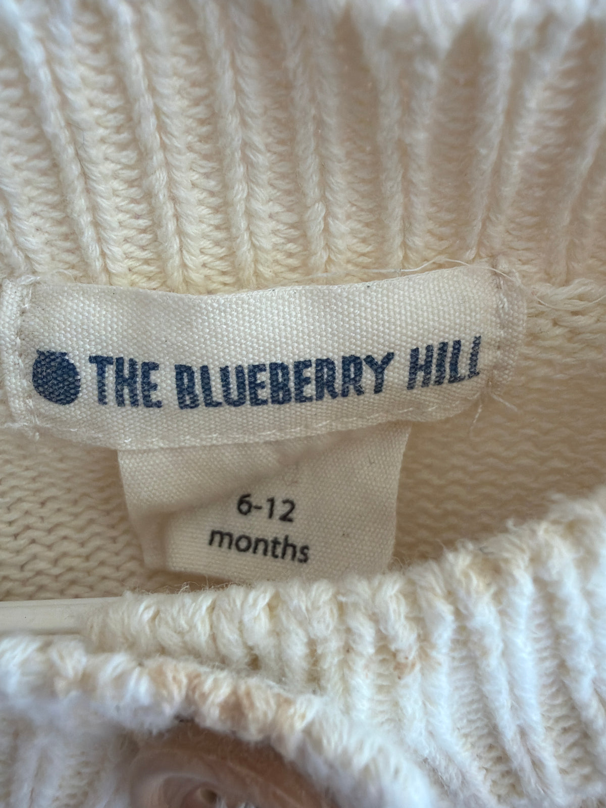 The Blueberry Hill Cream knit Flowers Sweater / 6-12 months